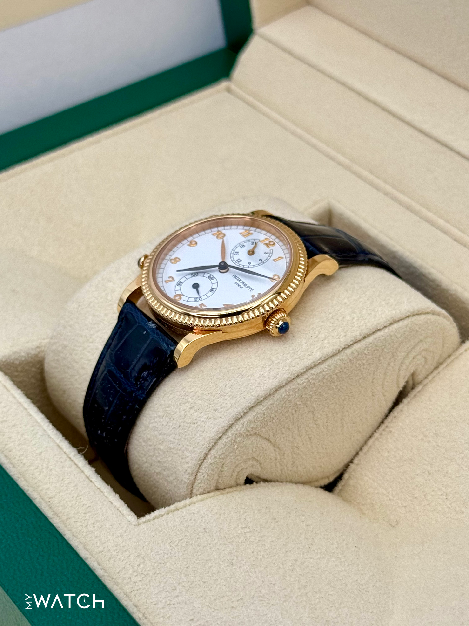 2002 Patek Philippe Travel Time 18k 29mm 4864R Yellow Gold White Dial - MyWatchLLC