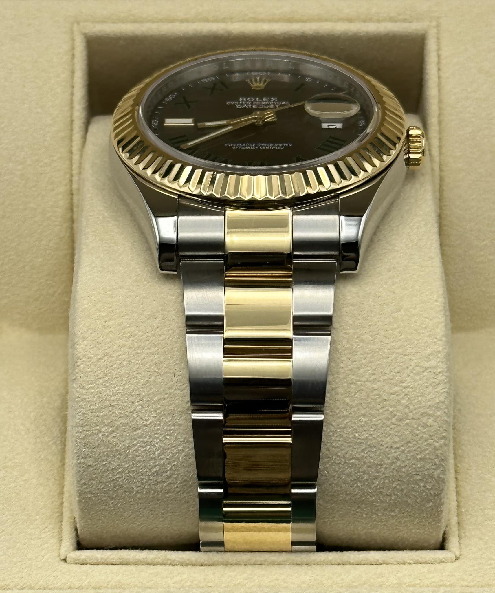 2016 Rolex Datejust 41mm 116333 Two-Tone Gold/SS Wimbledon Dial Oyster - MyWatchLLC