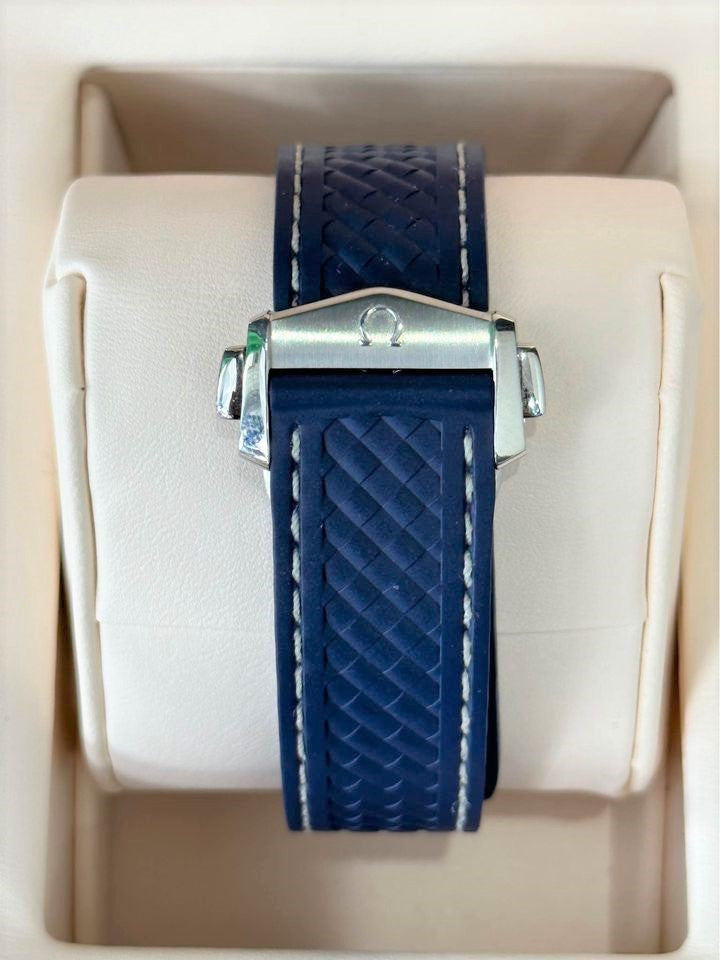 2022 Omega Seamaster Aqua Terra 41mm Grey Dial Blue Rubber Strap with SST Deployment Clasp - MyWatchLLC