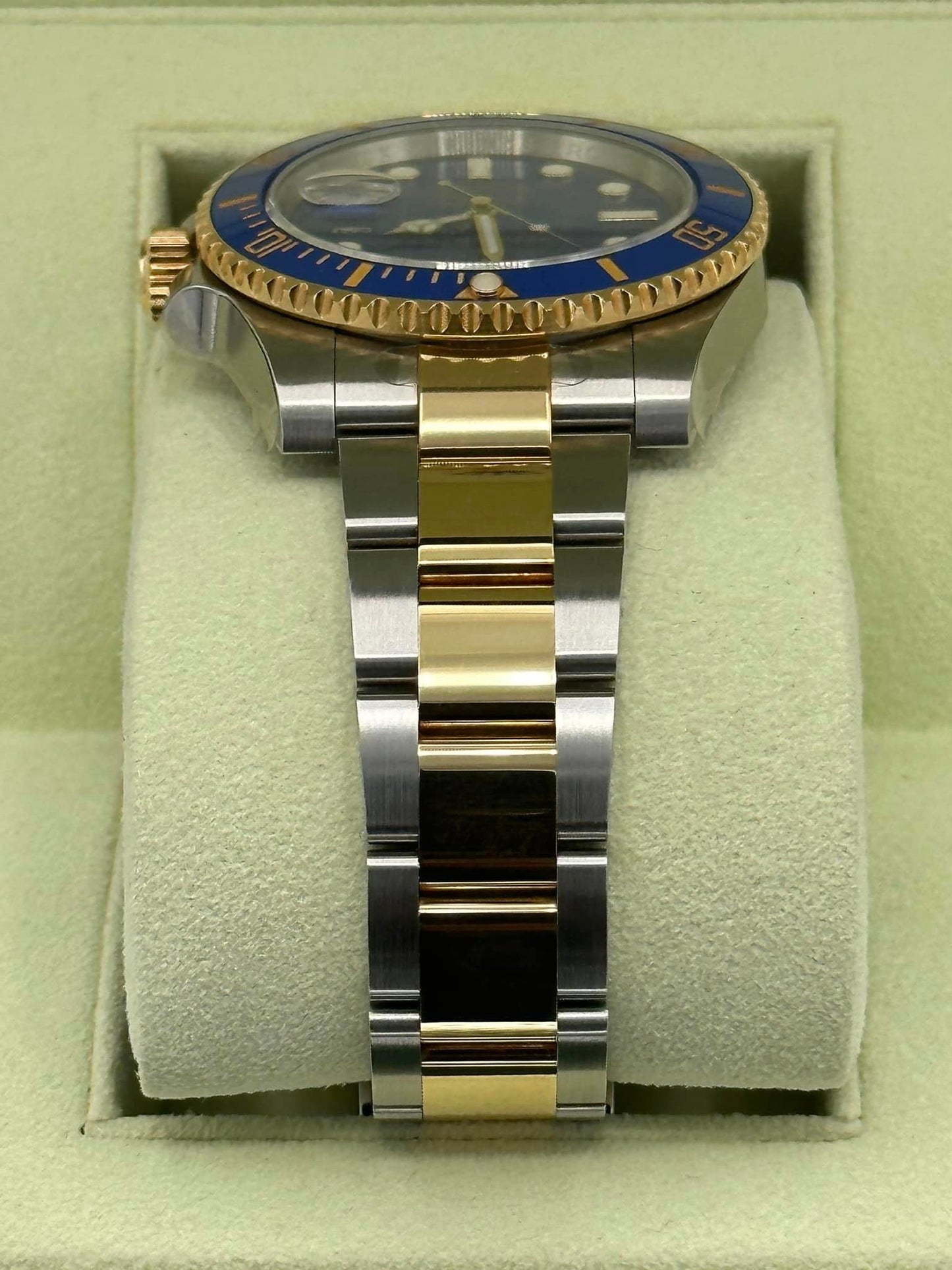 NEW OLD STOCK 2012 Rolex Submariner 116613LB RARE FLAT BLUE DIAL - MyWatchLLC