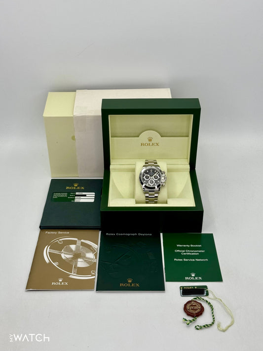 2013 Rolex Daytona 40mm 116520 Stainless Steel Black Dial - MyWatchLLC
