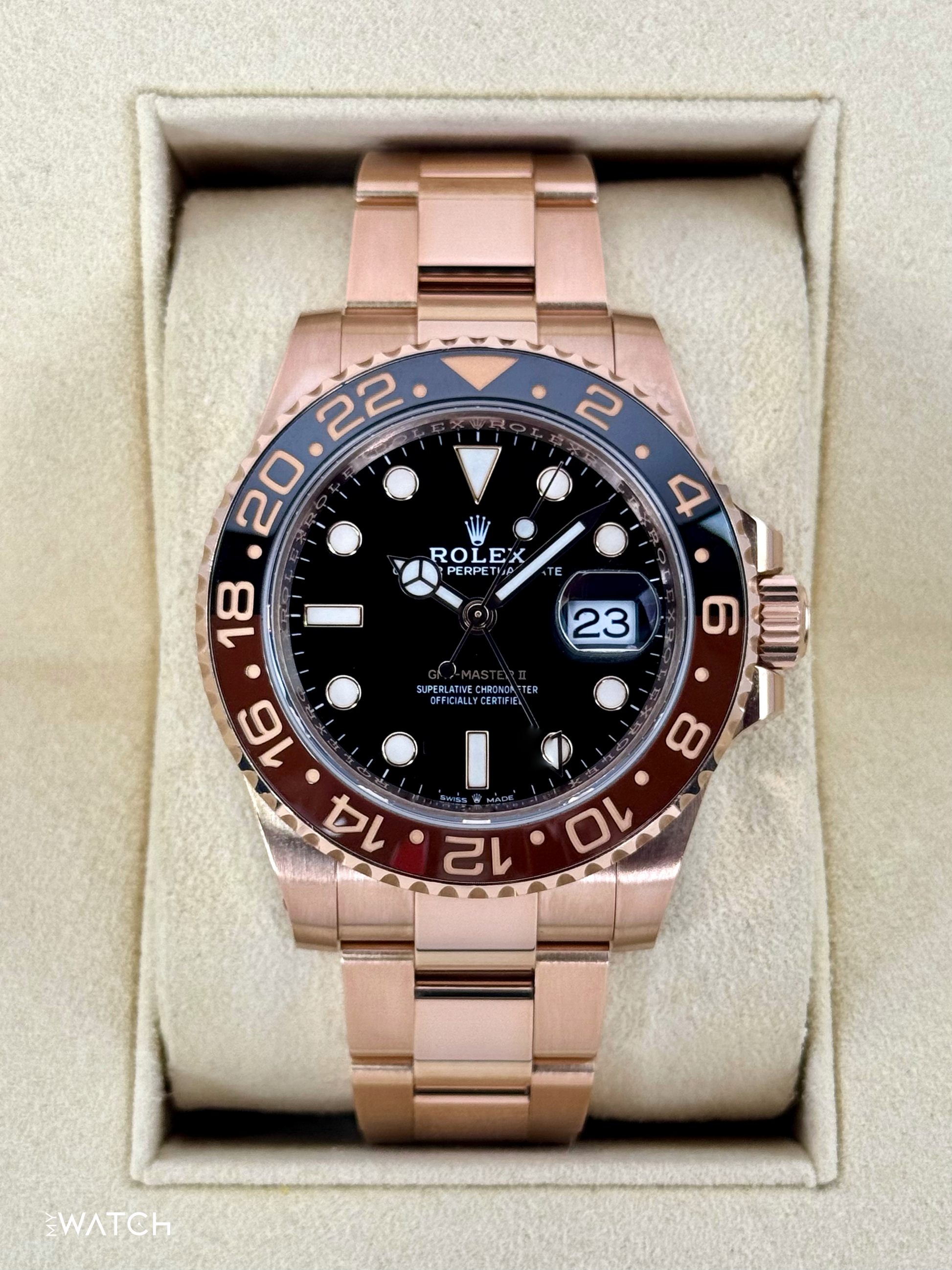 2021 Rolex GMT-Master II "Rootbeer" 40mm 126715CHNR Rose Gold - MyWatchLLC