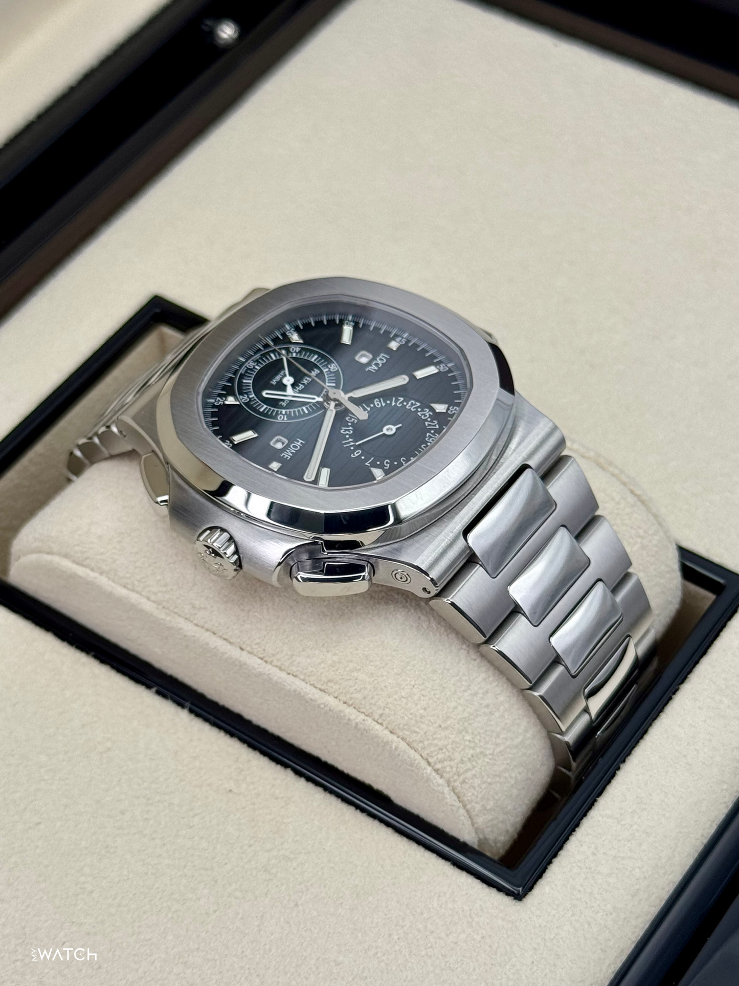 2023 Patek Philippe Nautilus Travel Time Chronograph 40.5mm 5990/1A-011 Black Dial - MyWatchLLC
