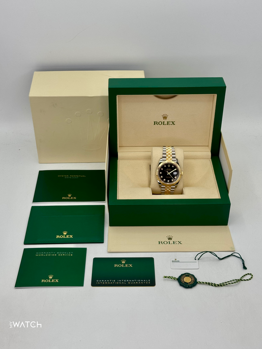 2024 Rolex Datejust 41mm 126333 Two-Tone Jubilee Black Diamond Dial - MyWatchLLC