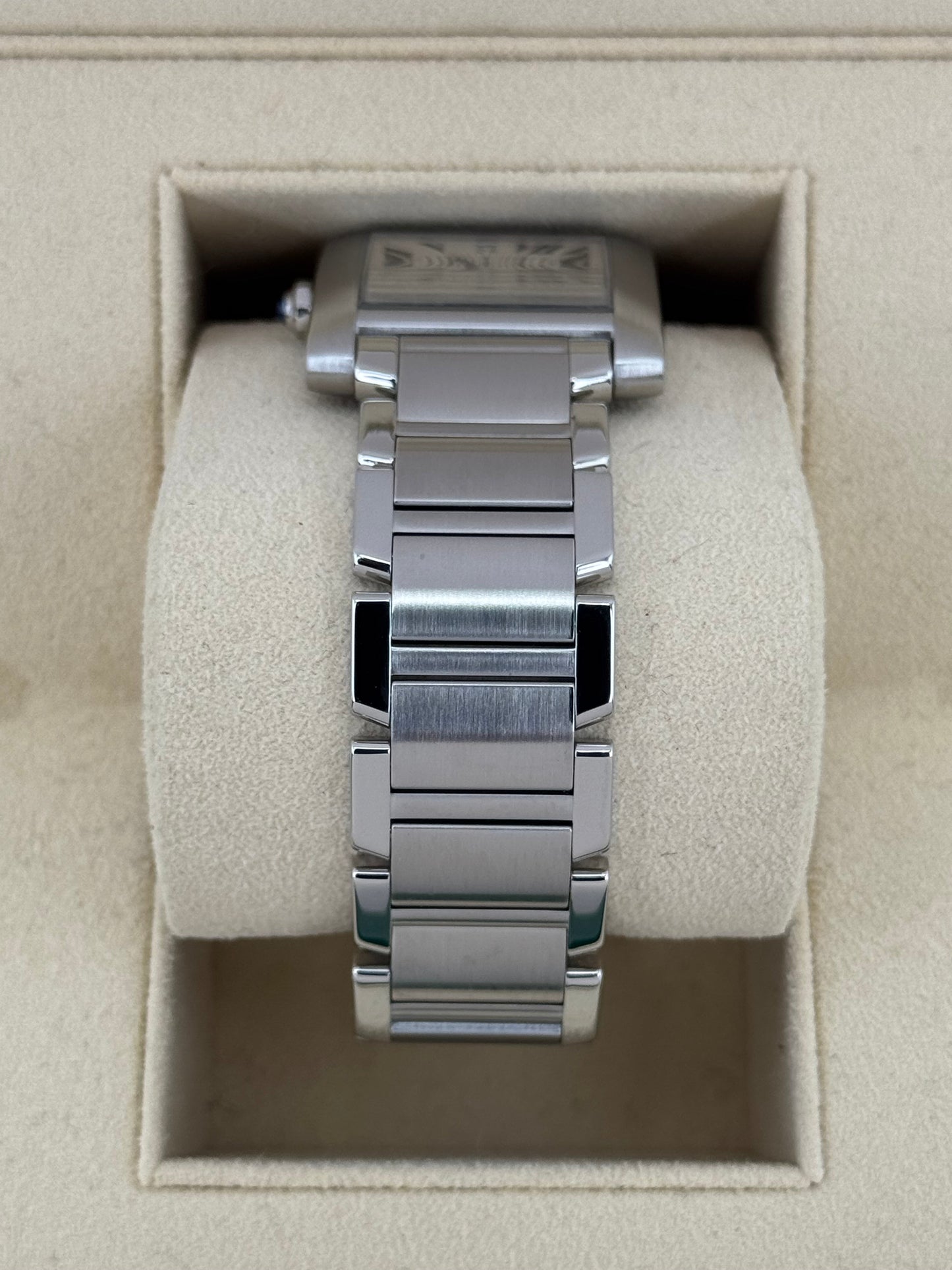 1999 Cartier Tank Francaise 28mm Stainless Steel White Dial - MyWatchLLC