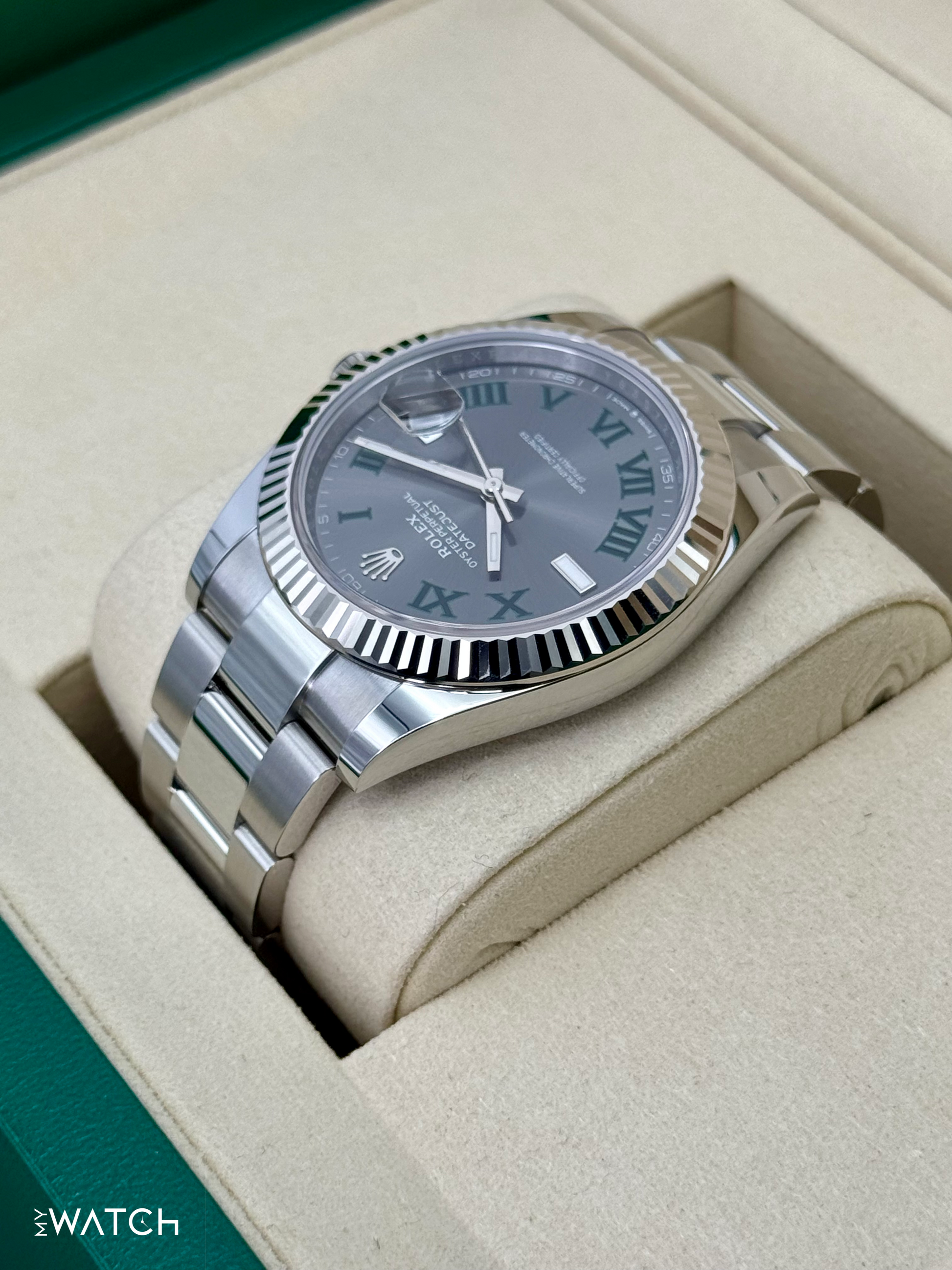 NEW 2025 Rolex Datejust 41mm 126334 Oyster Wimbledon Dial - MyWatchLLC
