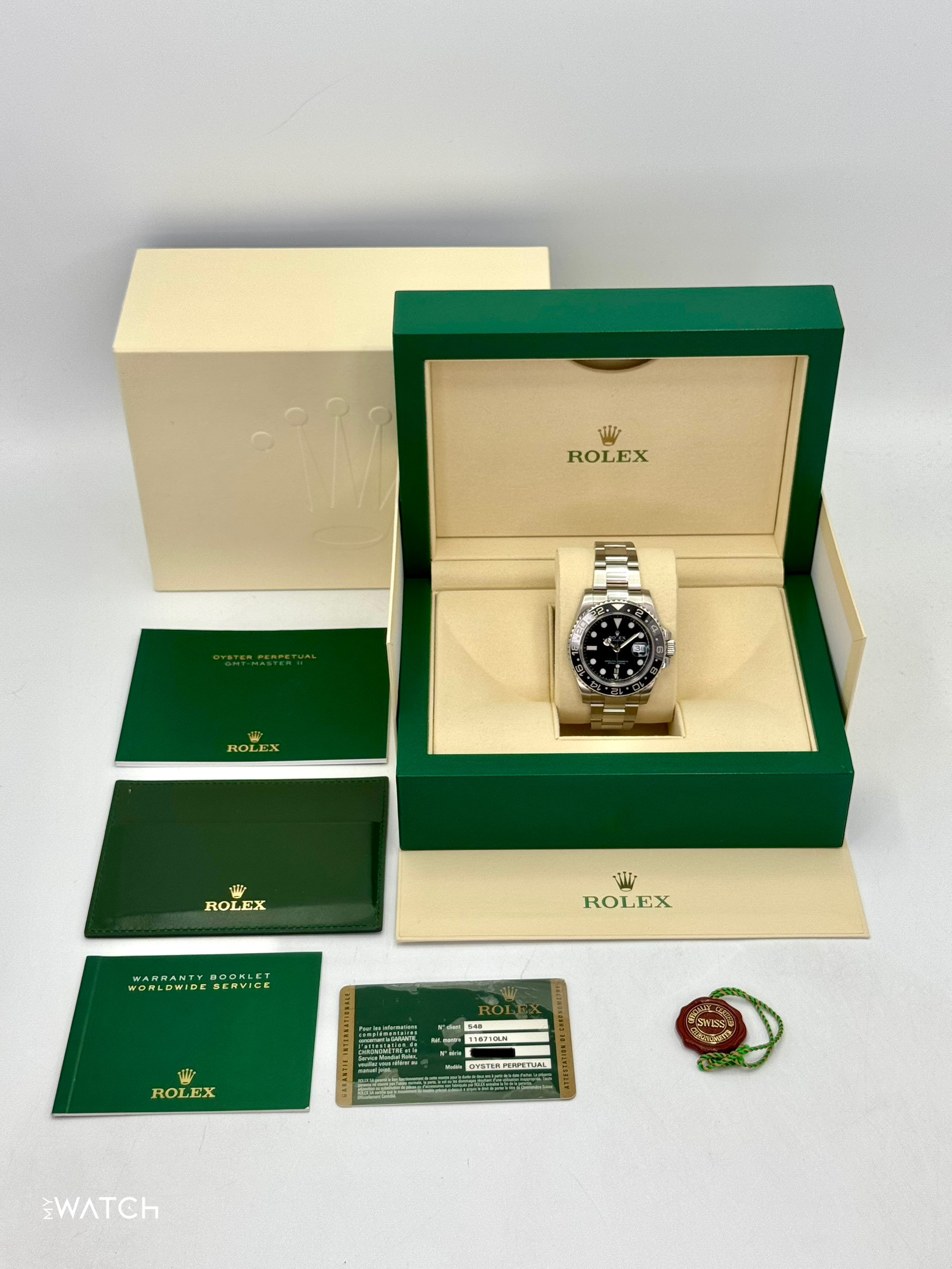 2012 Rolex GMT-Master II 40mm 116710LN Stainless Steel Black Dial - MyWatchLLC
