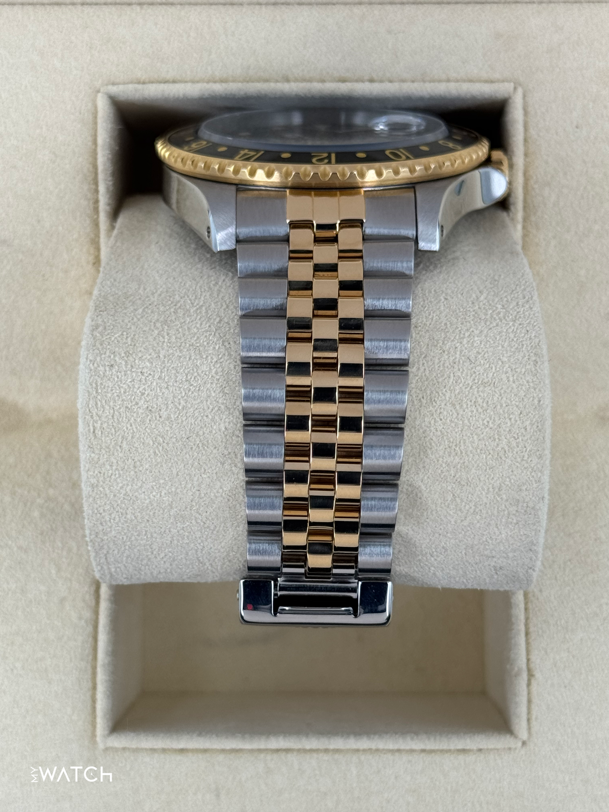 1988 Rolex GMT-Master II 40mm 16713 Two-Tone Jubilee Black Dial - MyWatchLLC