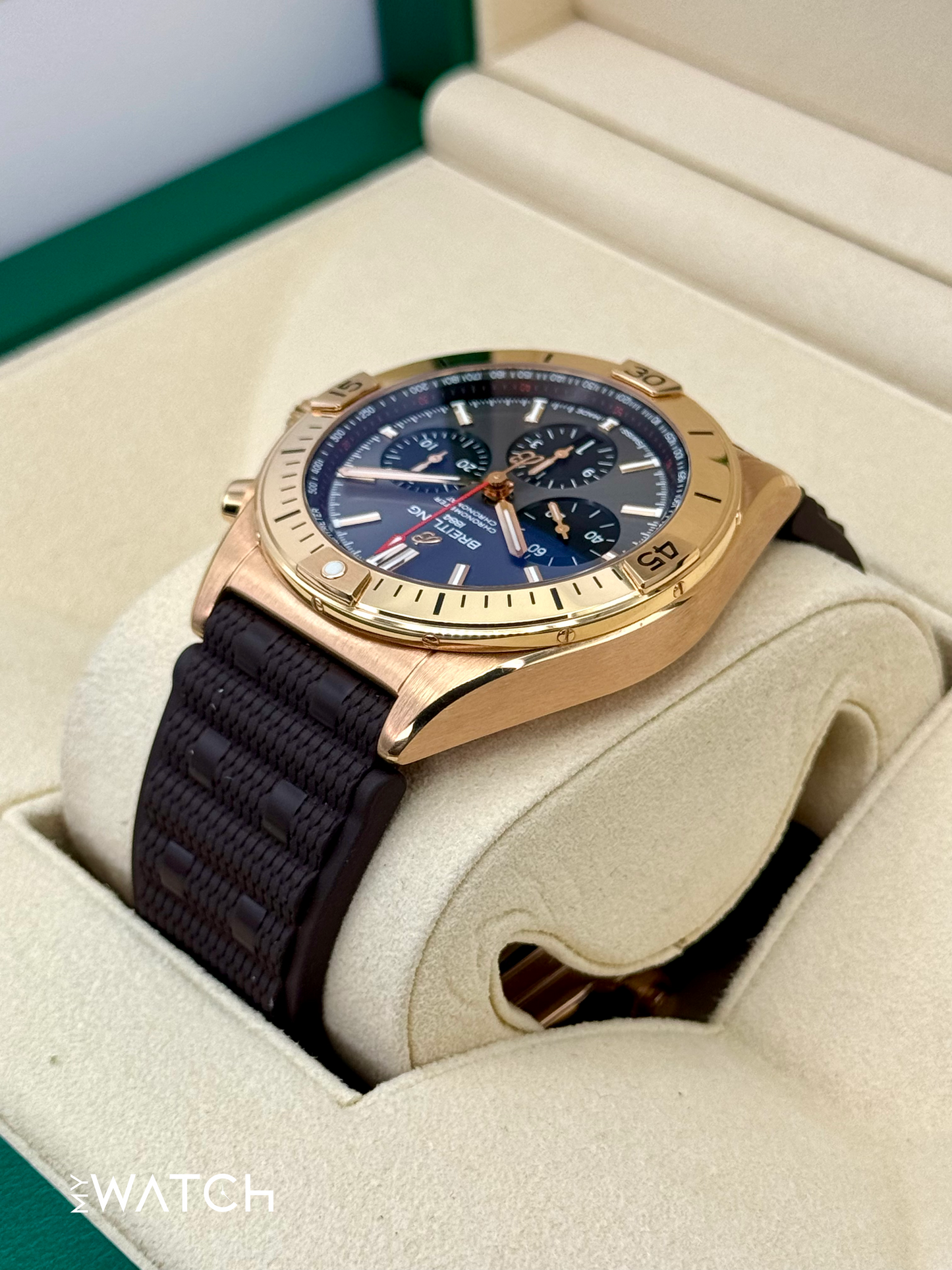 2023 Breitling Chronomat B01 42mm RB0134 Red Gold Grey Dial - MyWatchLLC