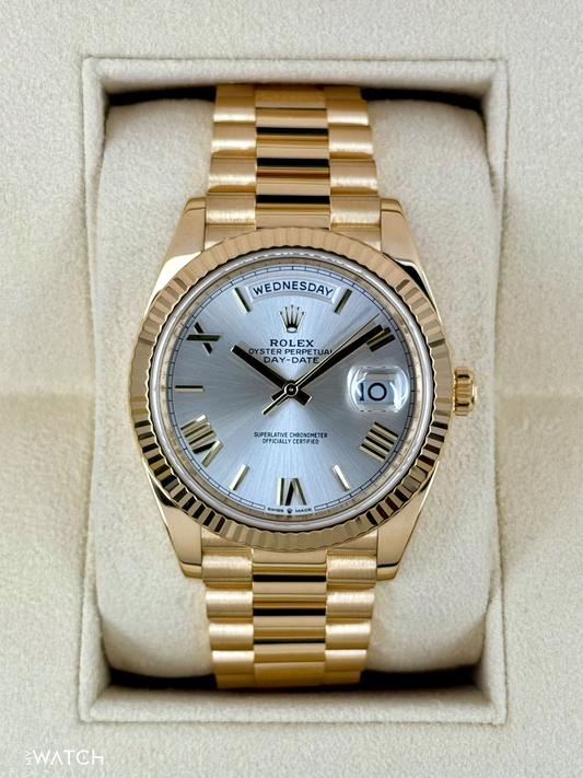 2023 Rolex Day-Date 40mm 228238 Presidential Silver Dial - MyWatchLLC