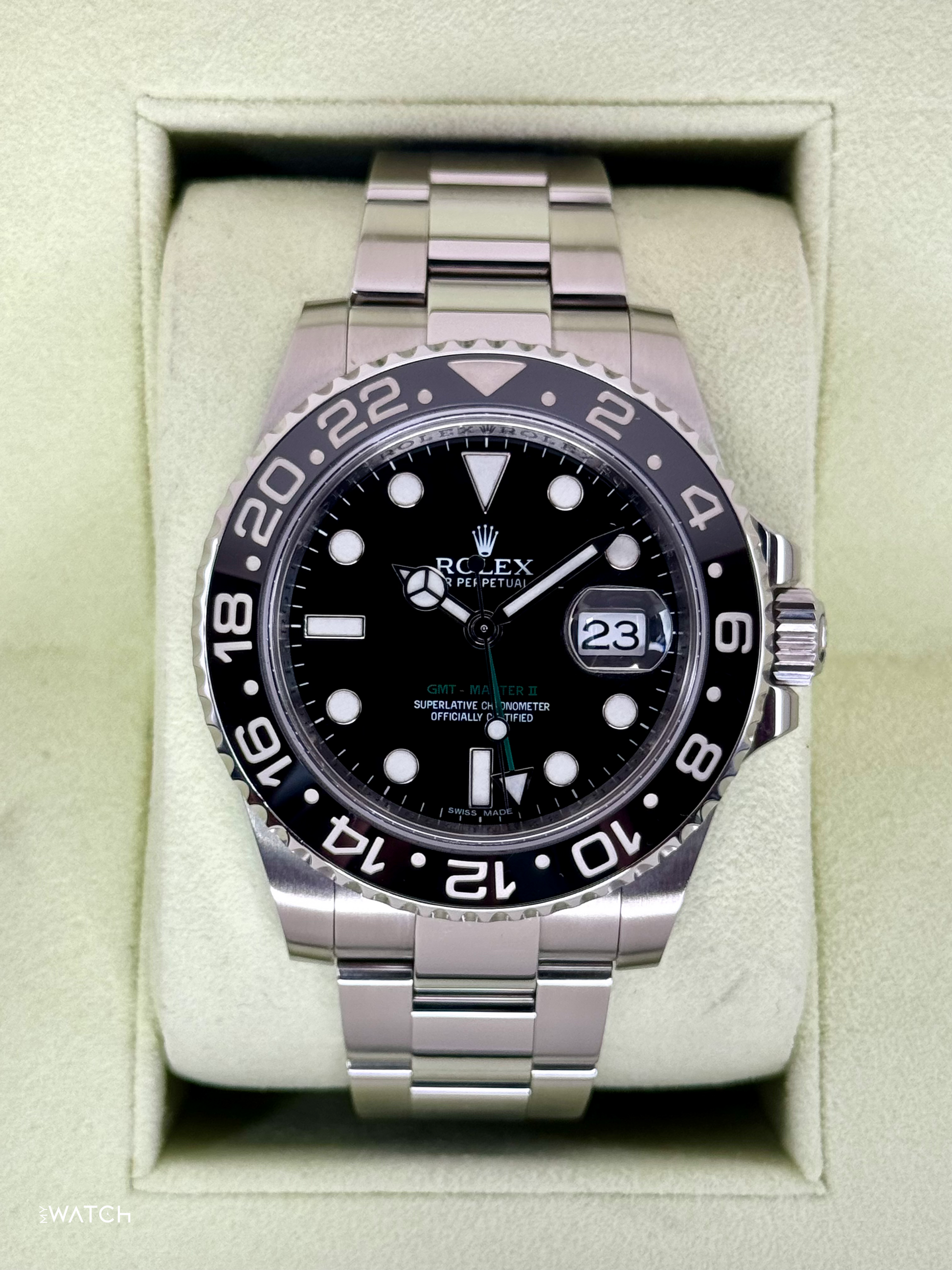 2013 Rolex GMT-Master II 40mm 116710LN Stainless Steel Black Dial - MyWatchLLC