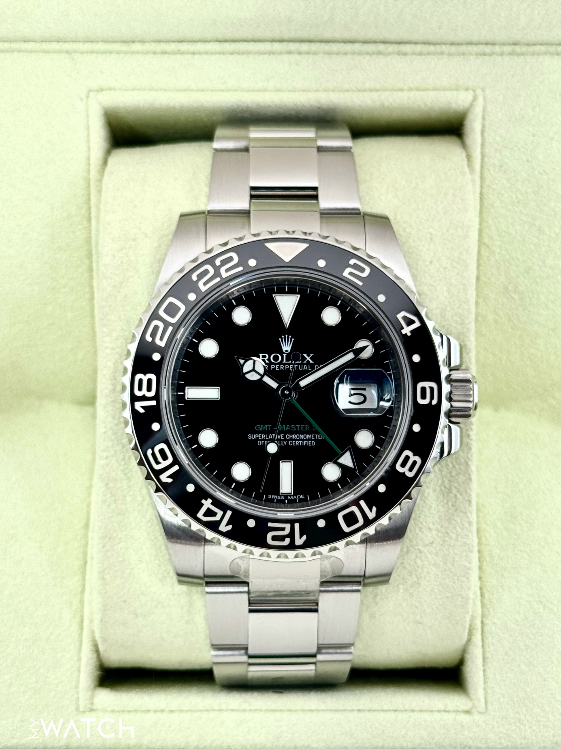 2012 Rolex GMT-Master II 40mm 116710LN Stainless Steel Black Dial - MyWatchLLC