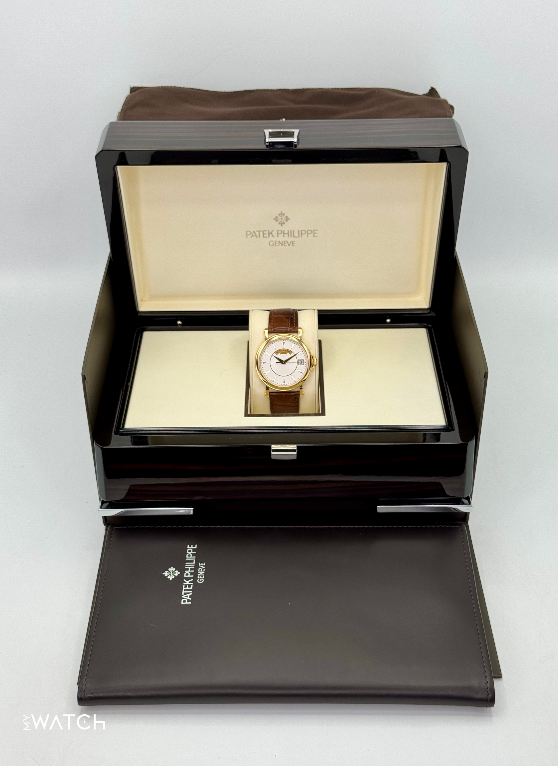 2013 Patek Philippe Calatrava 38mm 5153J Yellow Gold Silver Dial - MyWatchLLC