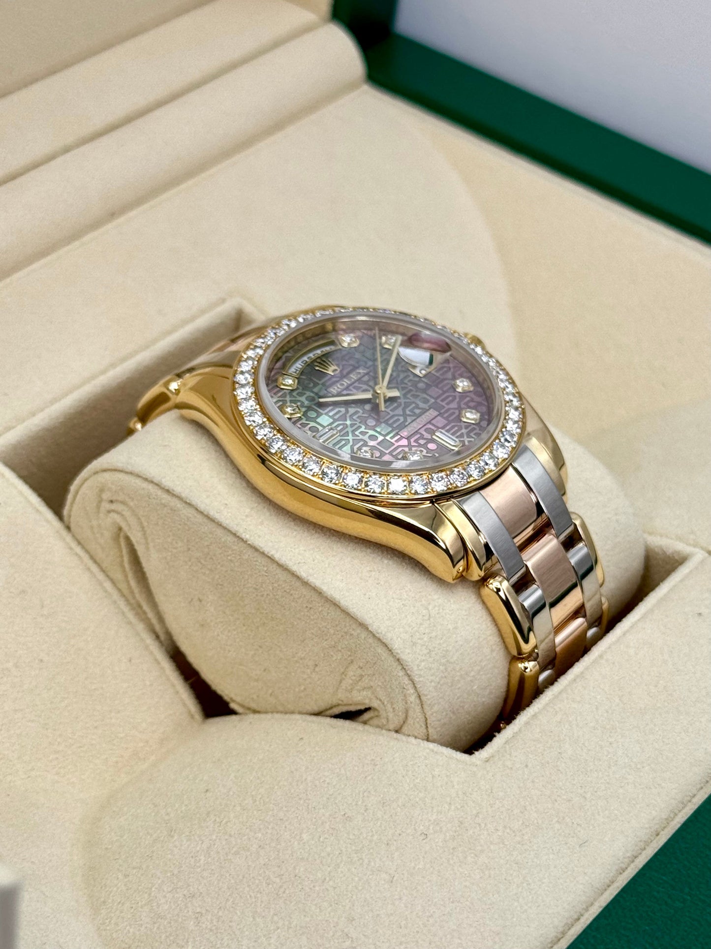 2011 Rolex Day-Date Masterpiece 39mm 18948 Tridor Tahitian Mother of Pearl Dial - MyWatchLLC