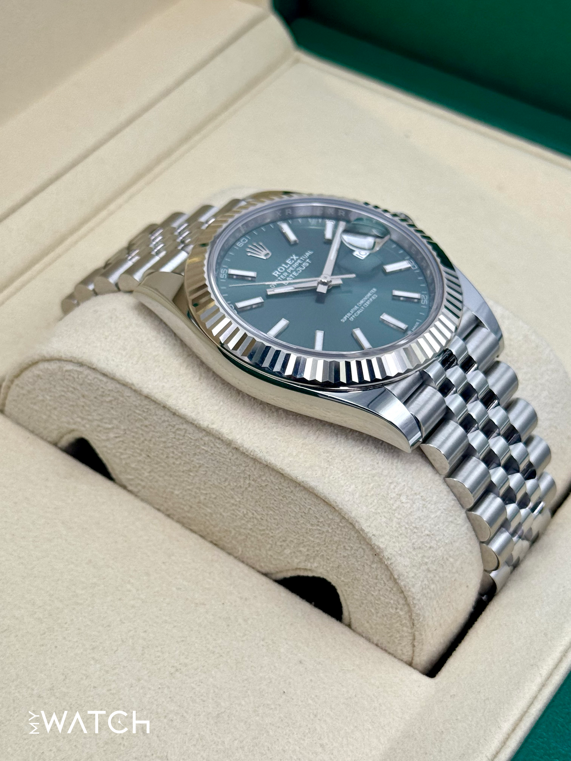 2025 Rolex Datejust 41mm 126334 Jubilee Green Dial - MyWatchLLC