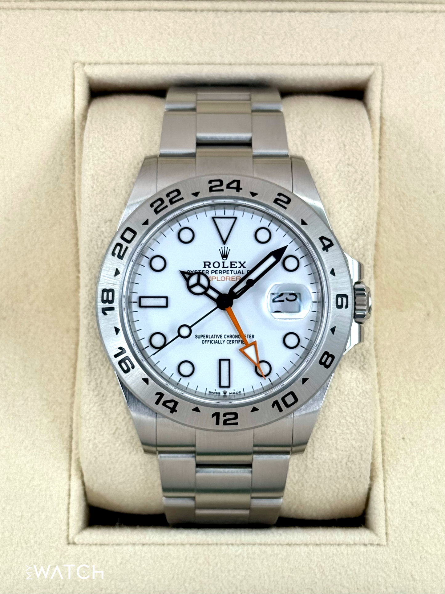2024 Rolex Explorer II 42mm 226570 Polar White Dial - MyWatchLLC