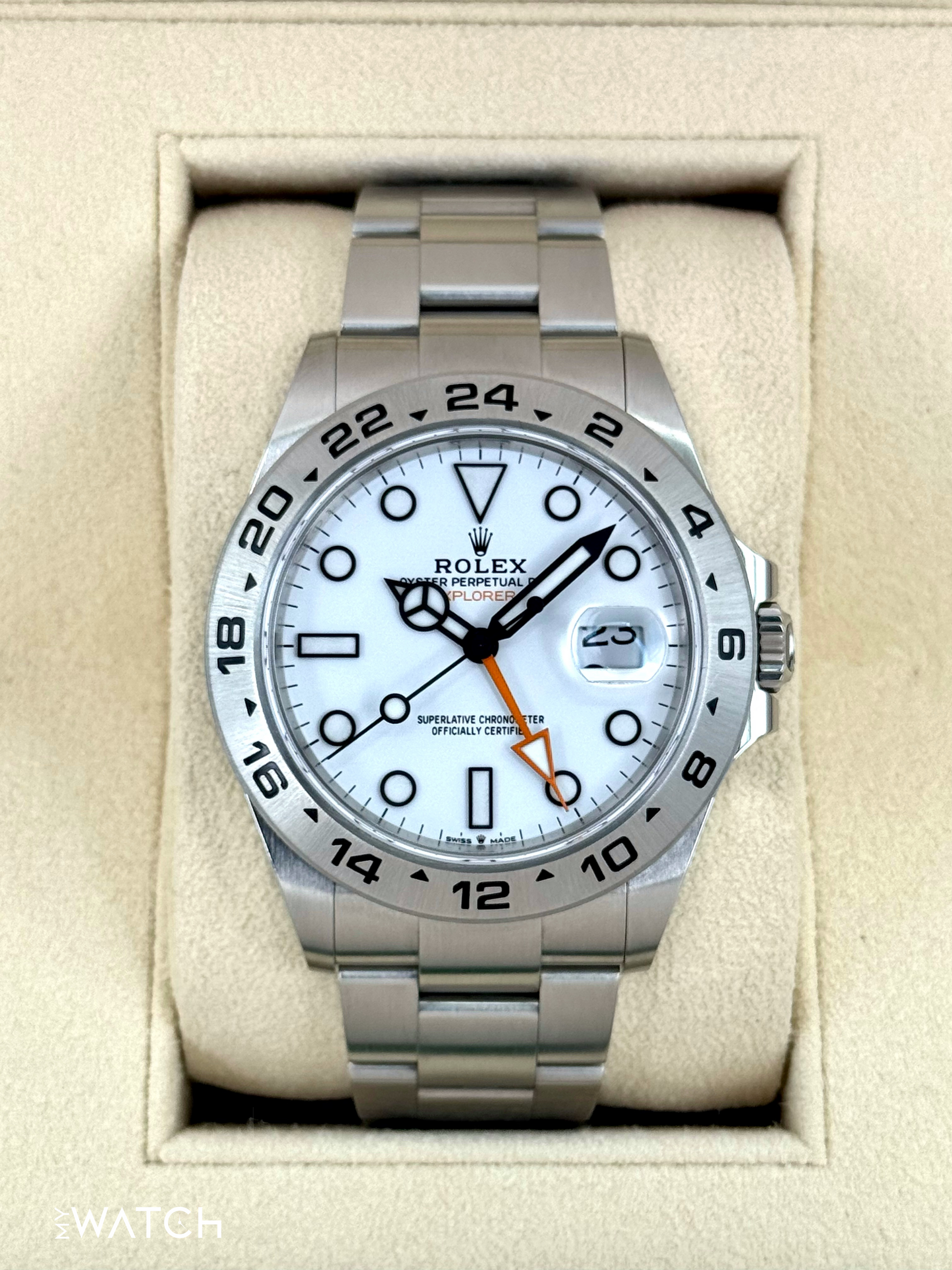 2024 Rolex Explorer II 42mm 226570 Polar White Dial - MyWatchLLC