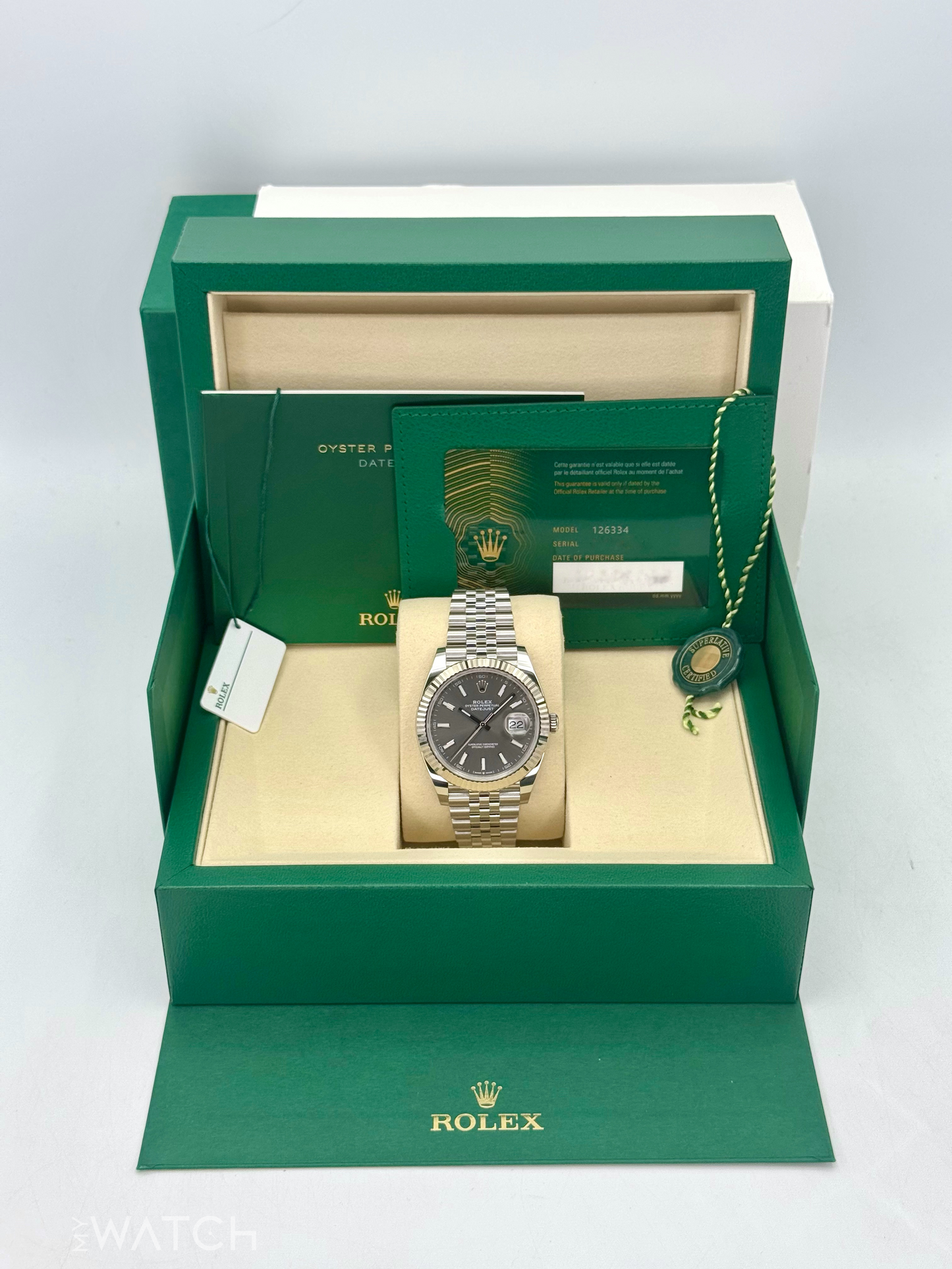 NEW 2025 Rolex Datejust 41mm 126334 Stainless Steel Jubilee Rhodium Dial - MyWatchLLC
