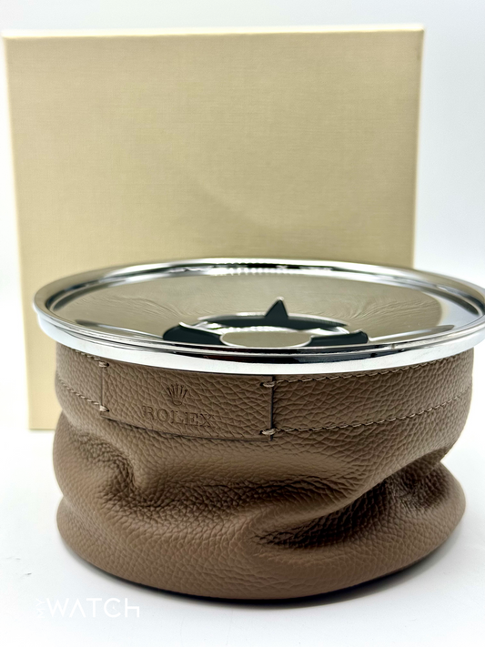 Rolex Brown Leather Ashtray - MyWatchLLC