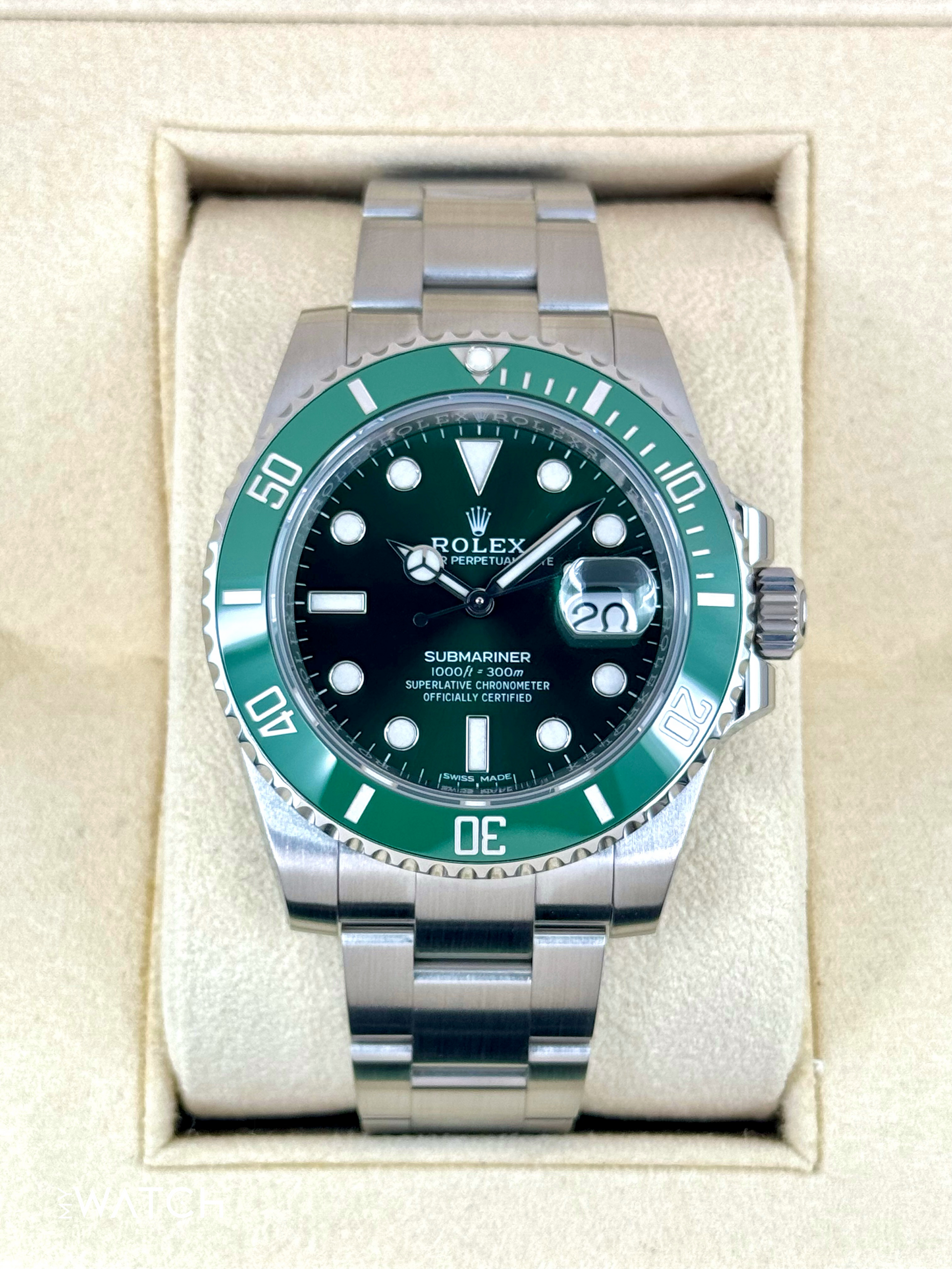 2018 Rolex Submariner “Hulkâ€?40mm 116610LV Green Dial - MyWatchLLC