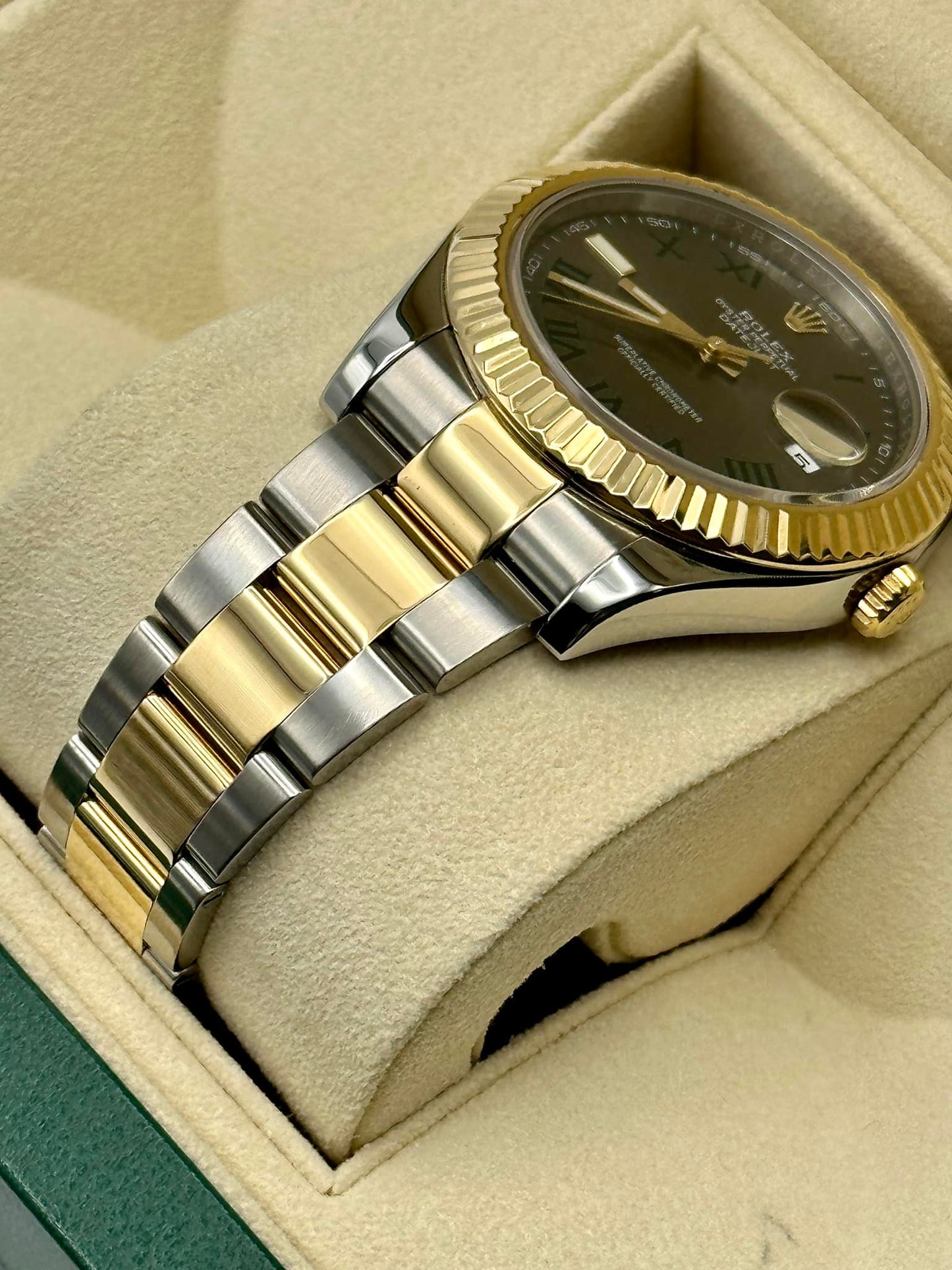2016 Rolex Datejust 41mm 116333 Two-Tone Gold/SS Wimbledon Dial Oyster - MyWatchLLC