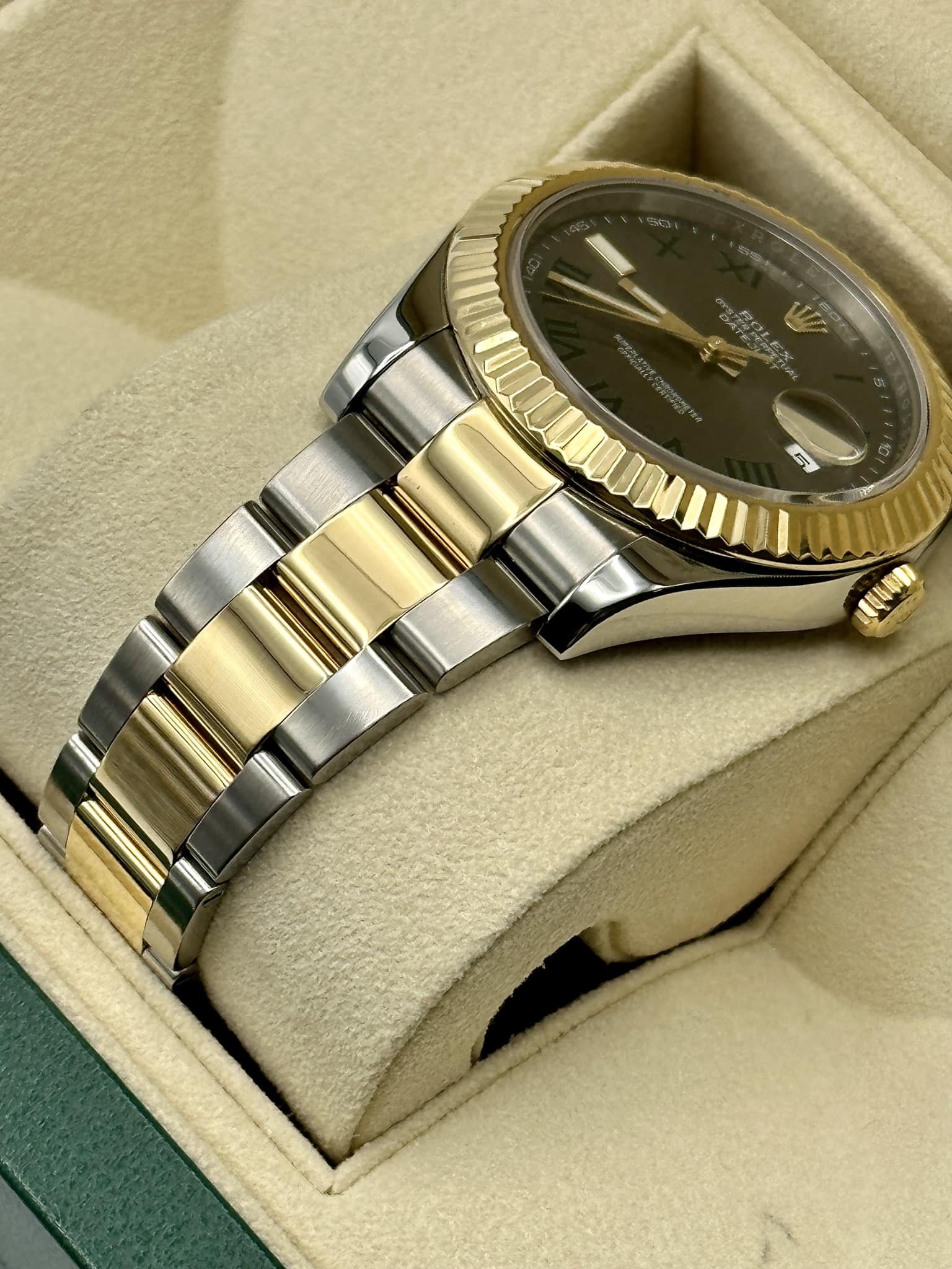 2016 Rolex Datejust 41mm 116333 Two-Tone Gold/SS Wimbledon Dial Oyster - MyWatchLLC