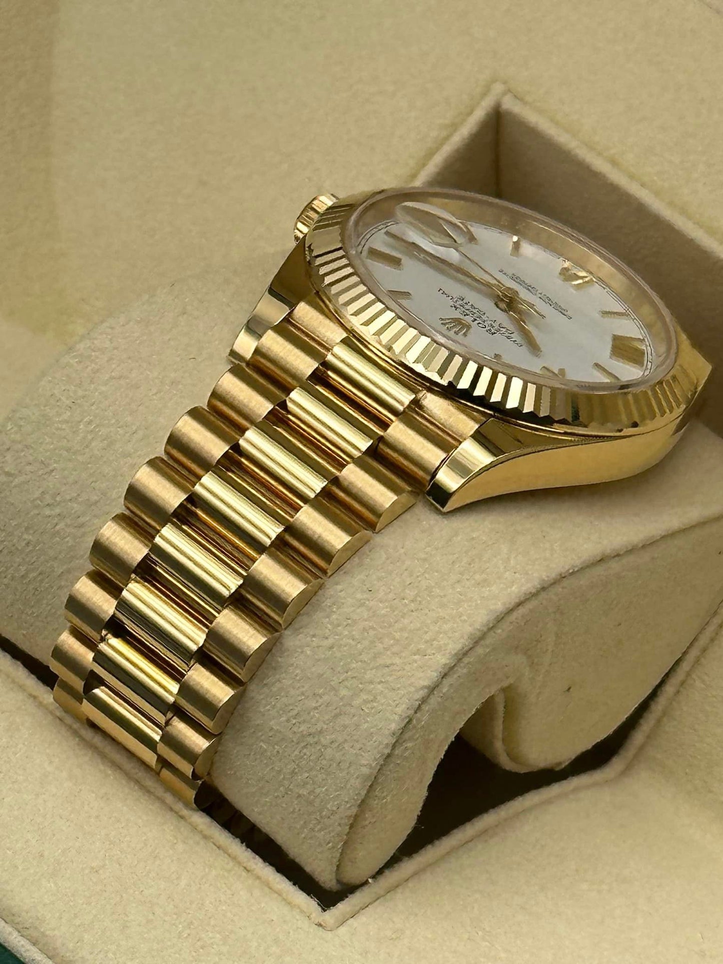 2019 Rolex Day-Date 40mm 228238 YG President White Roman Numeral Dial - MyWatchLLC