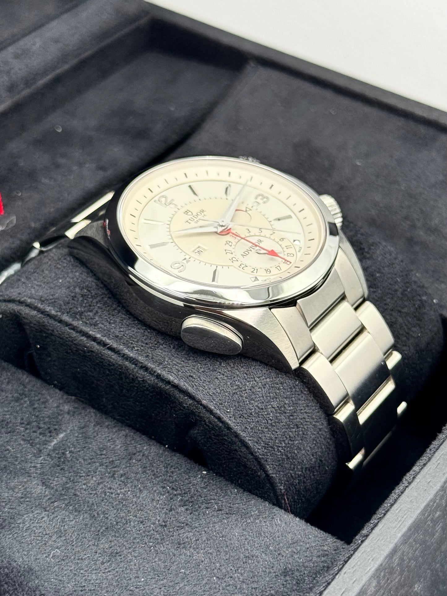 Tudor Heritage Advisor 42mm 79620T Stainless Steel White Dial - MyWatchLLC