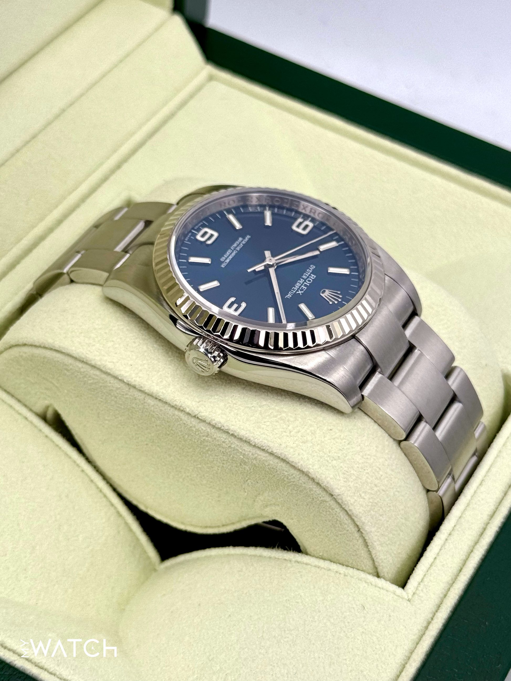 2008 Rolex Oyster Perpetual 36mm 116034 Blue Dial - MyWatchLLC