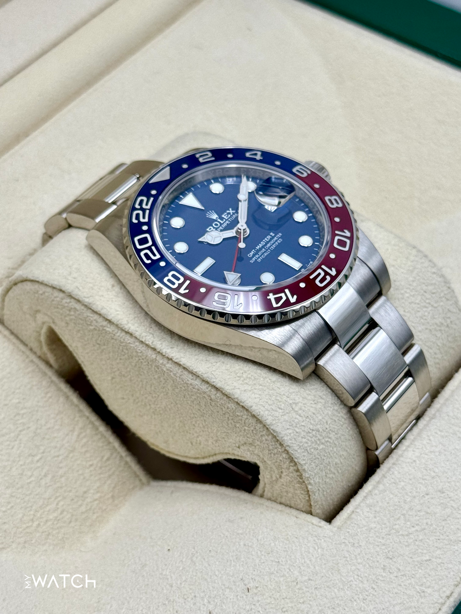 2024 Rolex GMT-Master II "Pepsi" 40mm 126719BLRO White Gold Blue Dial - MyWatchLLC