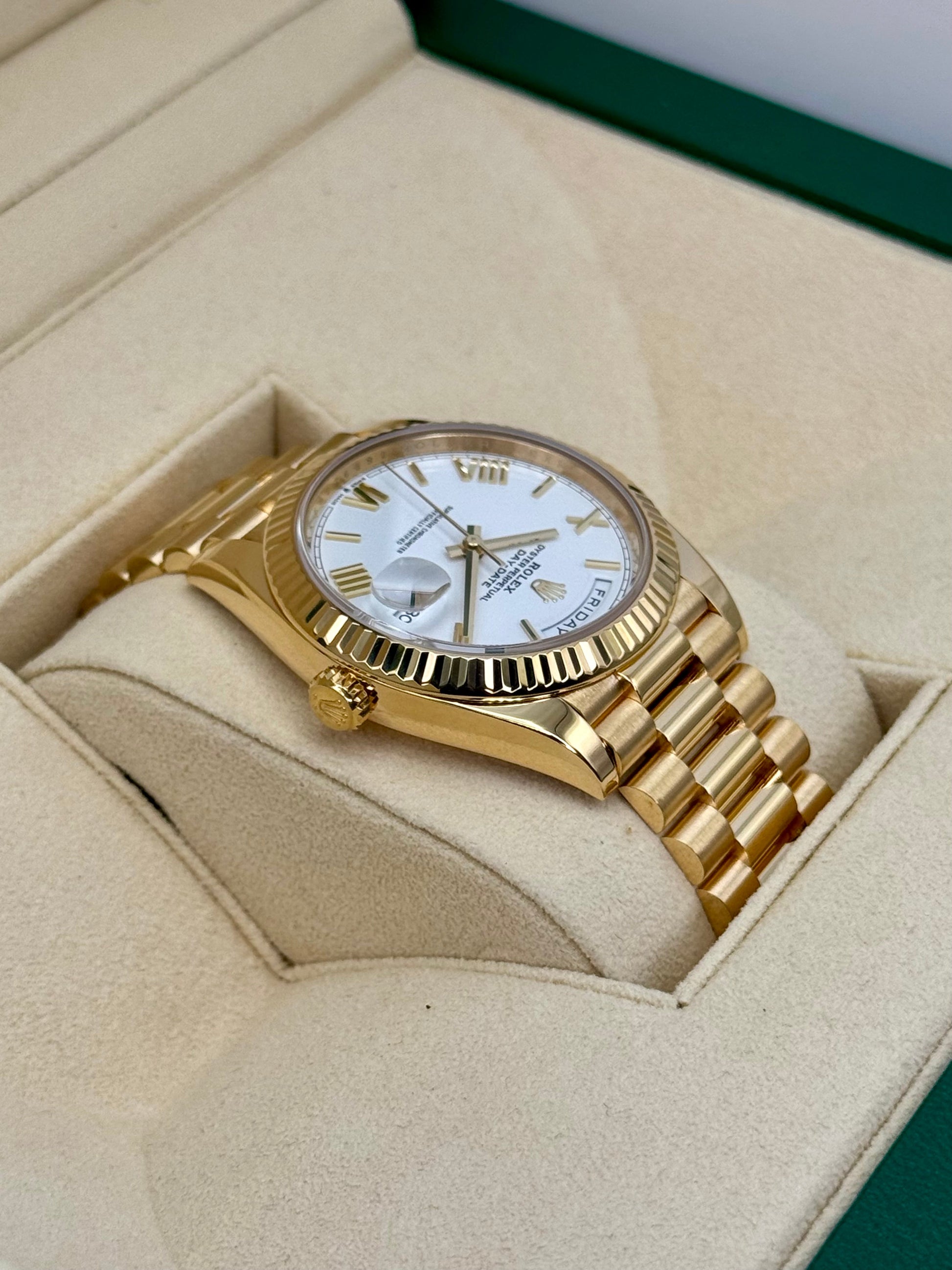2022 Rolex Day-Date 40mm 228238 Presidential White Dial - MyWatchLLC