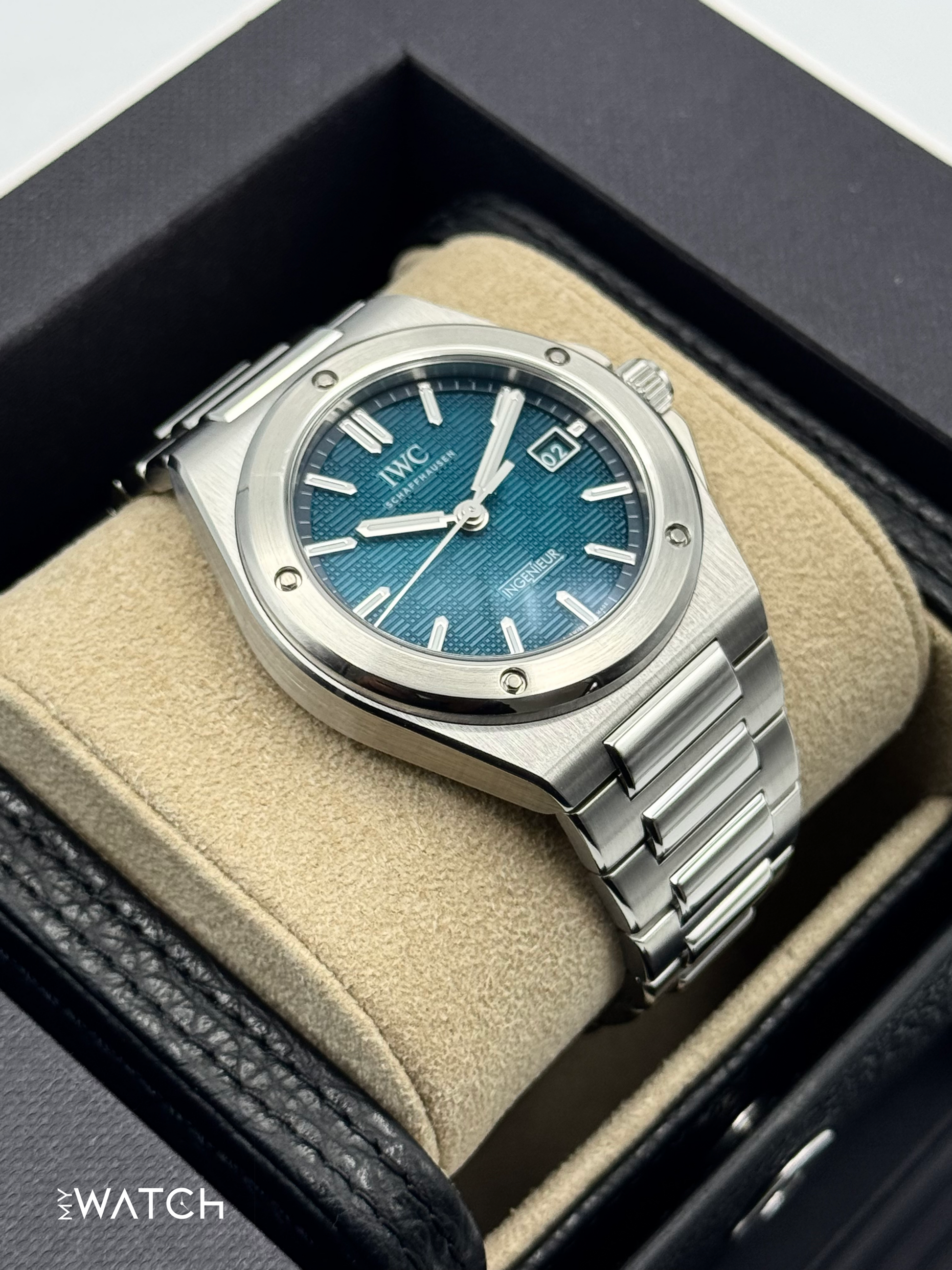 2024 IWC Ingenieur Automatic 40mm IW328903 Stainless Steel Aqua Dial - MyWatchLLC