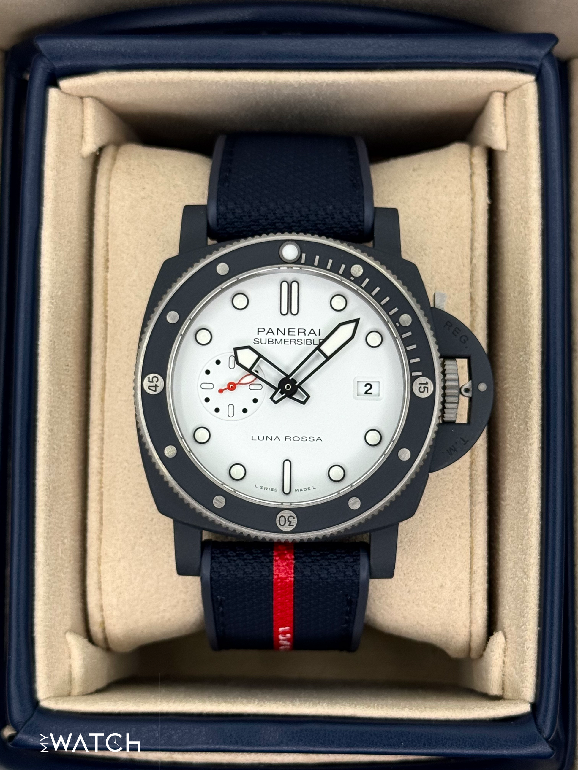 NEW 2025 Panerai Quarantaquattro 44mm PAM01543 Ceramic White Dial - MyWatchLLC