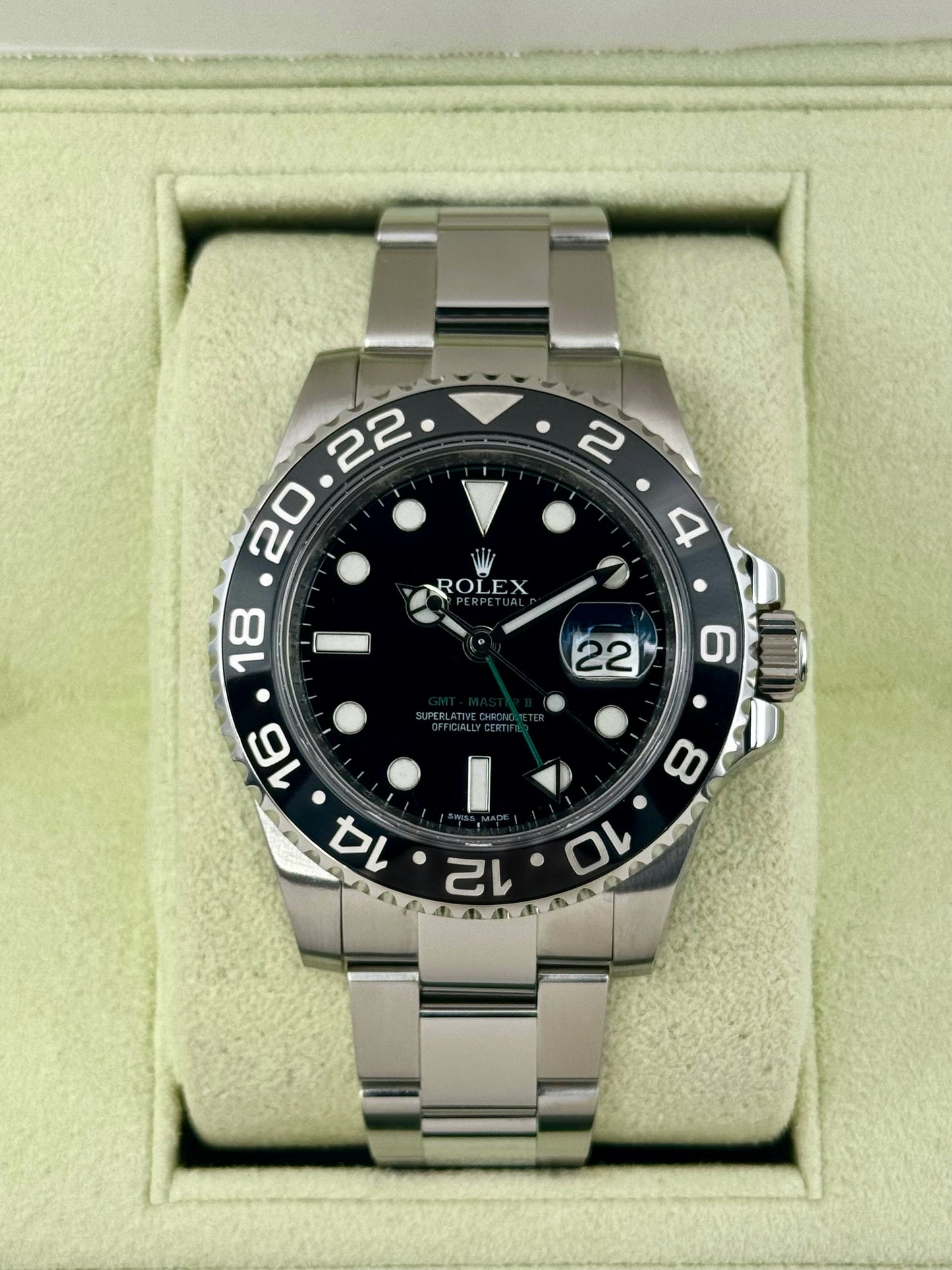 2012 Rolex GMT-Master II 40mm 116710LN Stainless Steel Black Dial - MyWatchLLC