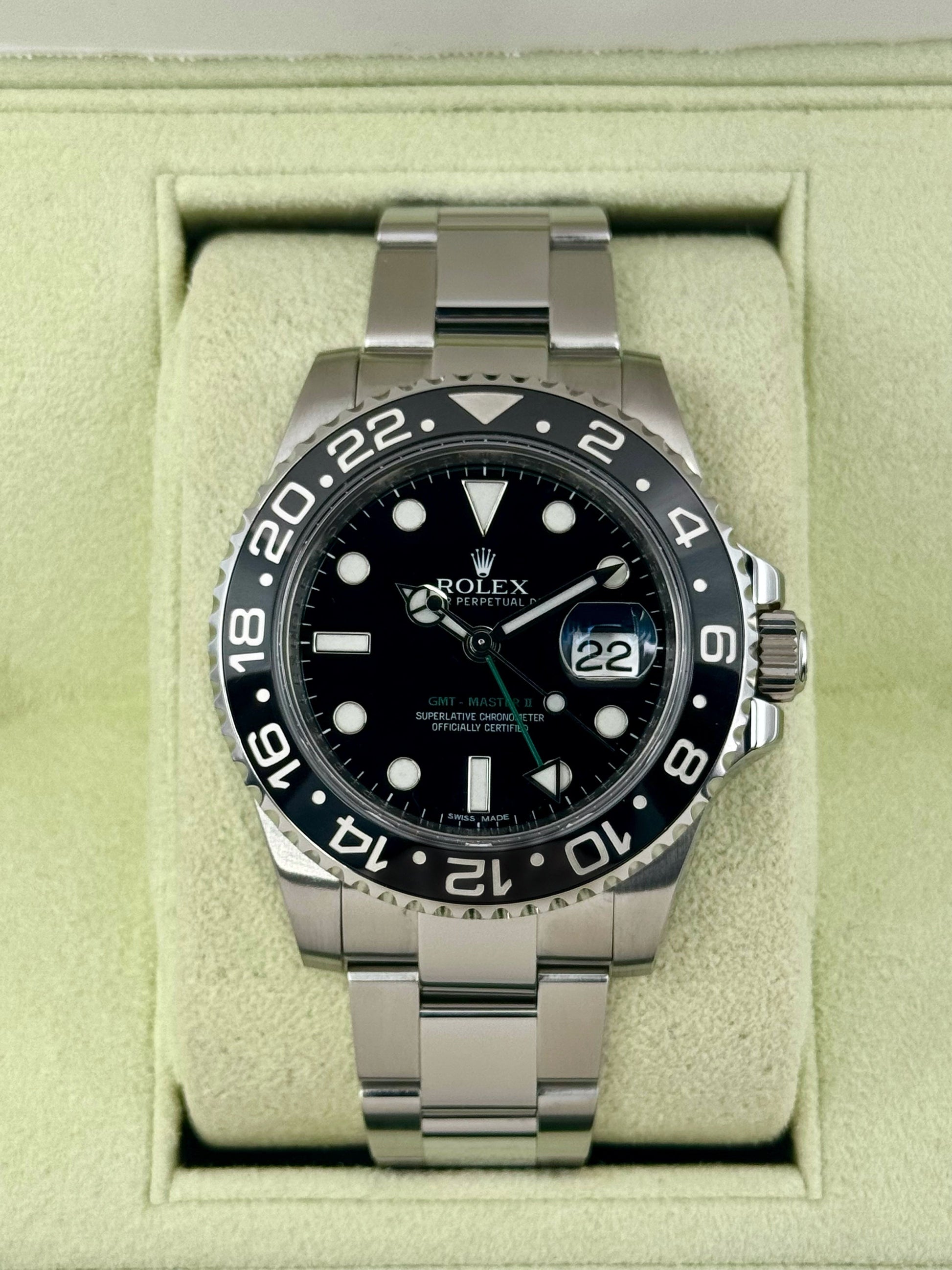 2012 Rolex GMT-Master II 40mm 116710LN Stainless Steel Black Dial - MyWatchLLC