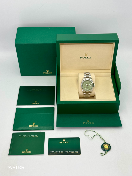 NEW 2025 Rolex Oyster Perpetual 41mm 134300 Pistachio Dial - MyWatchLLC