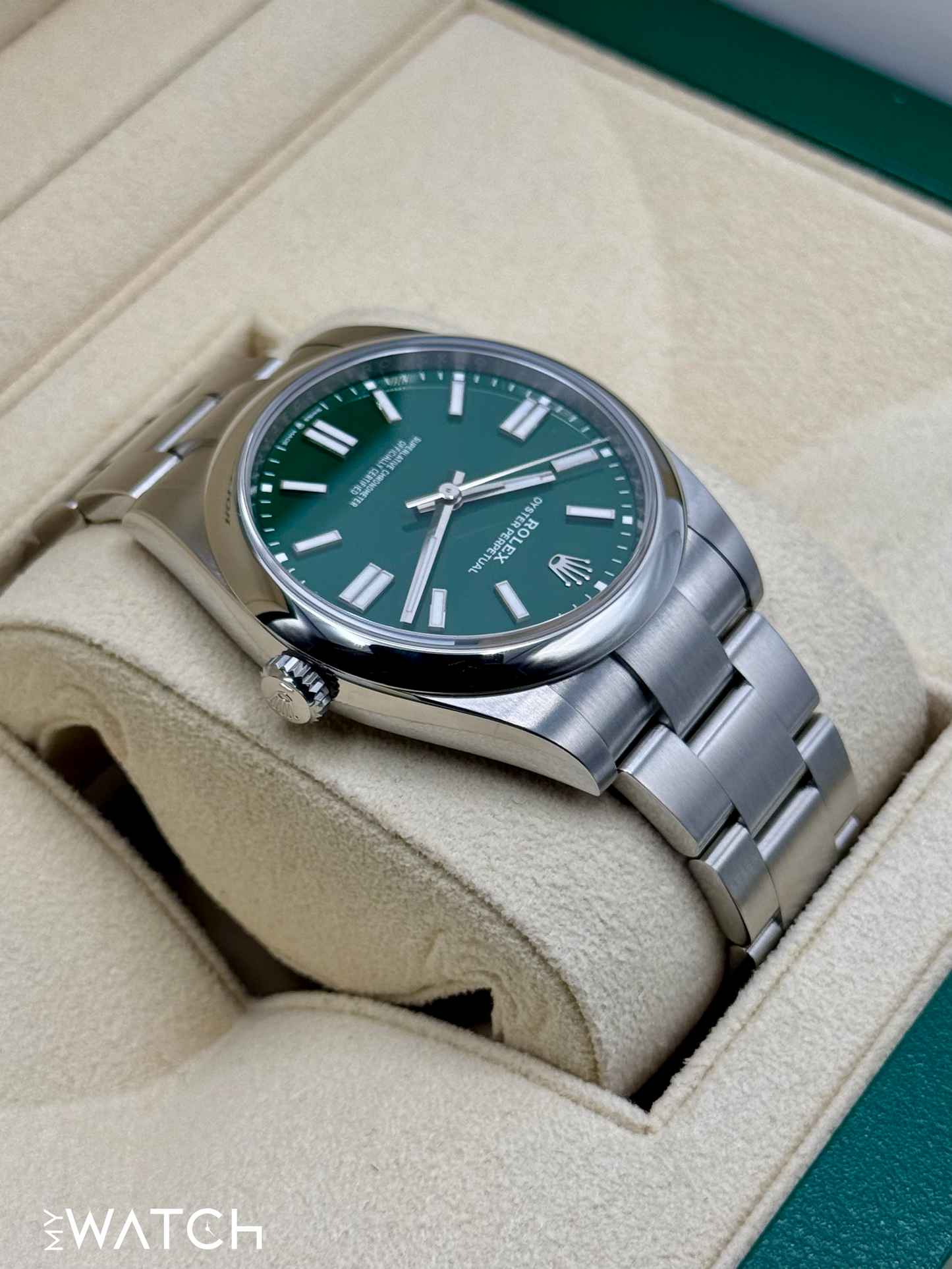 2024 Rolex Oyster Perpetual 41mm 124300 Green Dial - MyWatchLLC