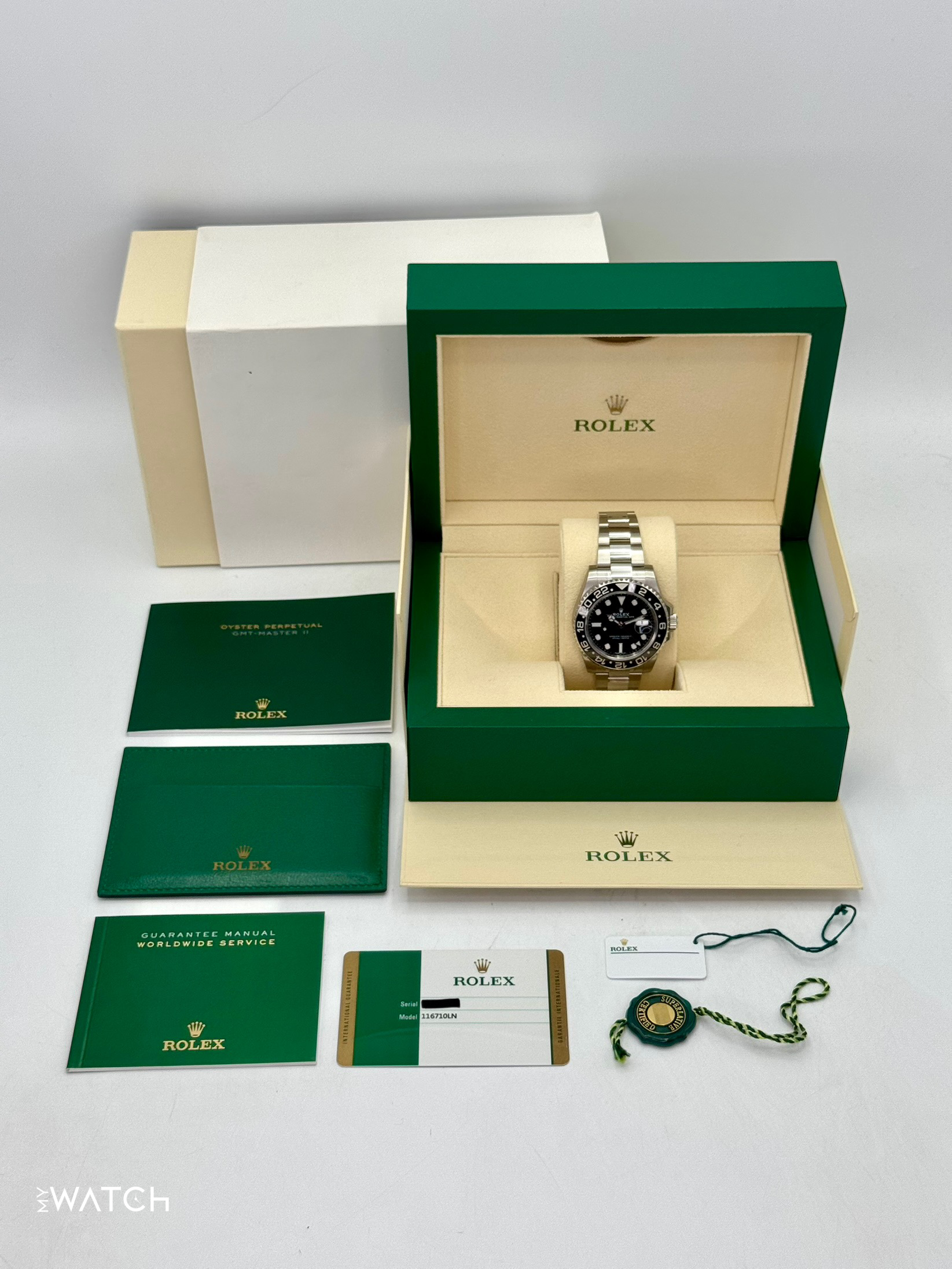 2017 Rolex GMT-Master II 40mm 116710LN Stainless Steel Black Dial (STICKERED) - MyWatchLLC