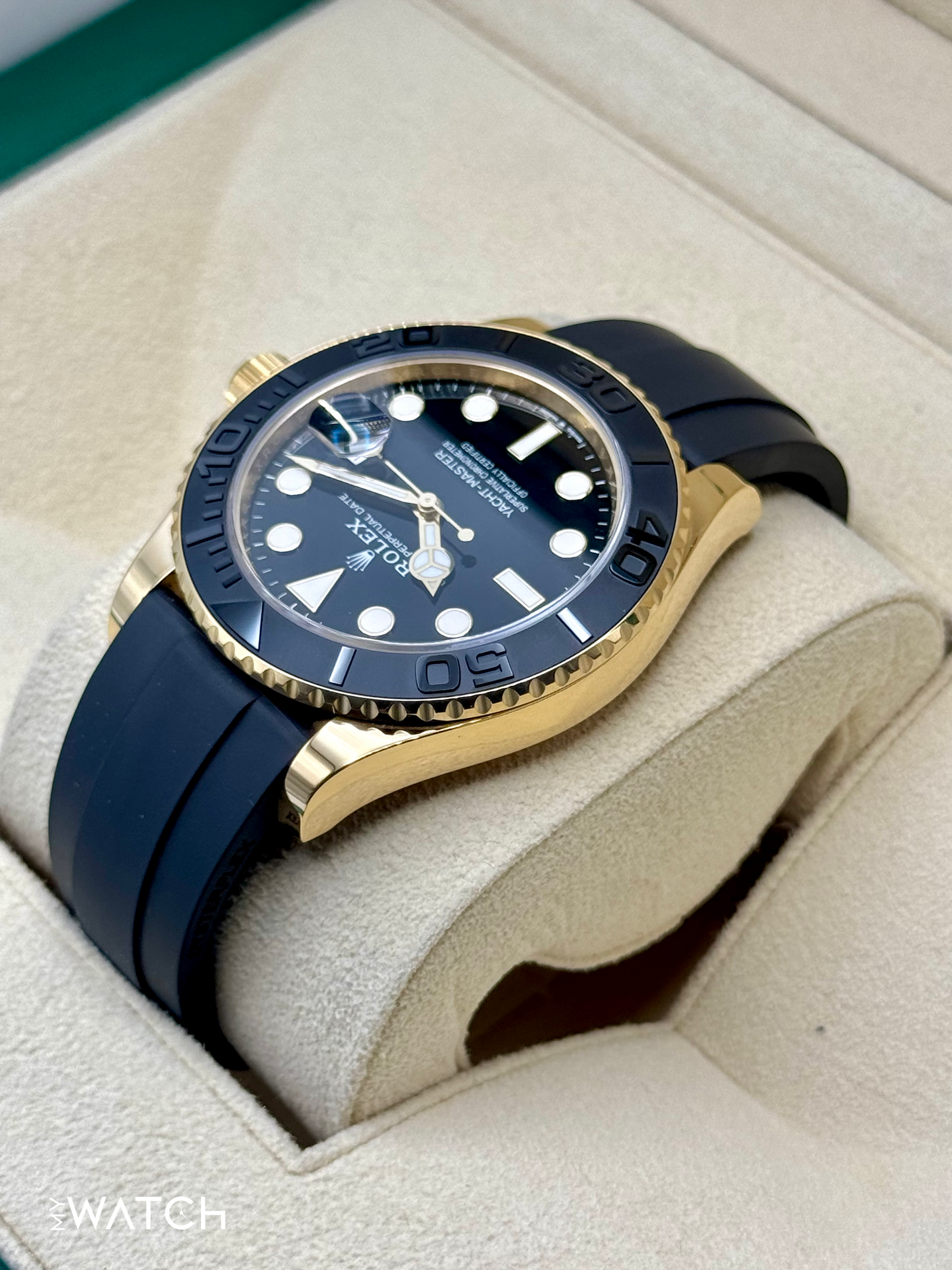 2024 Rolex Yacht-Master 42mm 226658 Gold Oysterflex Black Dial - MyWatchLLC
