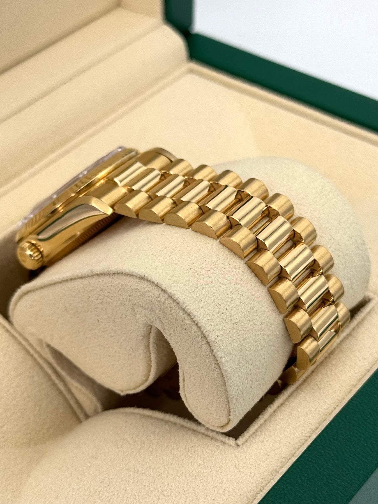 1983 Rolex Day-Date 36mm 18038 Presidential Champagne Diamond Dial - MyWatchLLC