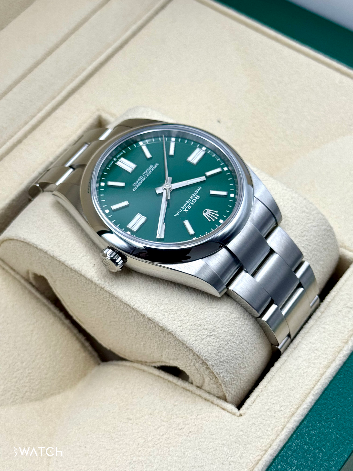 2023 Rolex Oyster Perpetual 41mm 124300 Green Dial - MyWatchLLC