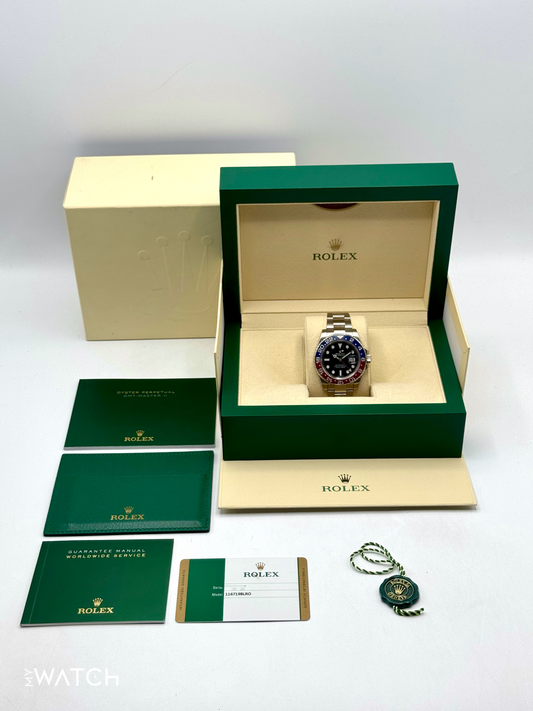 2016 Rolex GMT-Master II "Pepsi" 40mm 116719BLRO White Gold Black Dial - MyWatchLLC