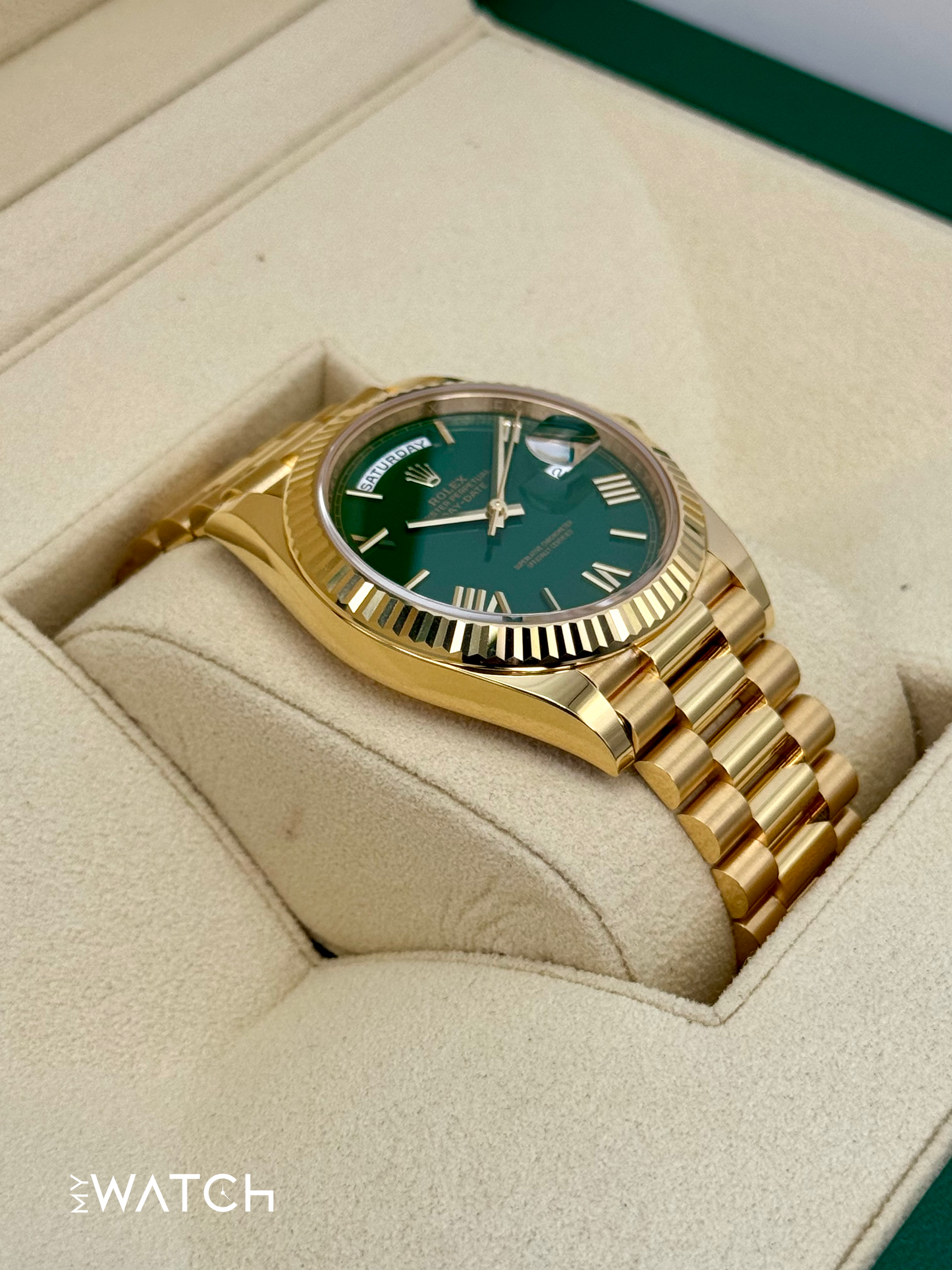 NEW 2025 Rolex Day-Date 40mm 228238 Presidential Green Dial - MyWatchLLC