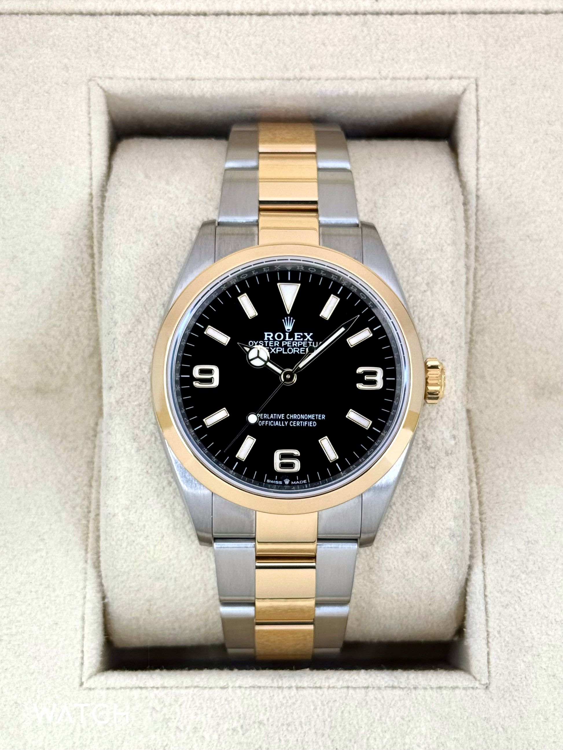 2021 Rolex Explorer 36mm 124273 Two-Tone Black Dial - MyWatchLLC