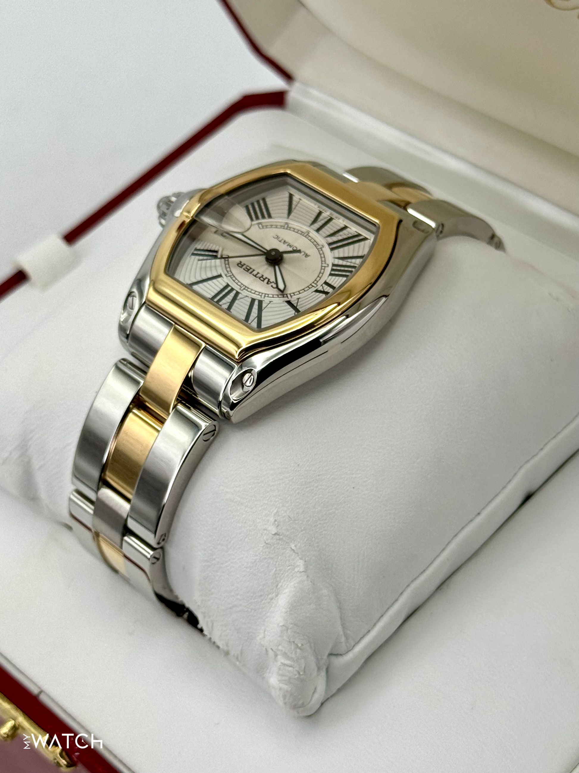 2009 Cartier Roadster 30.4mm 62031Y4 Two-Tone Silver Dial - MyWatchLLC