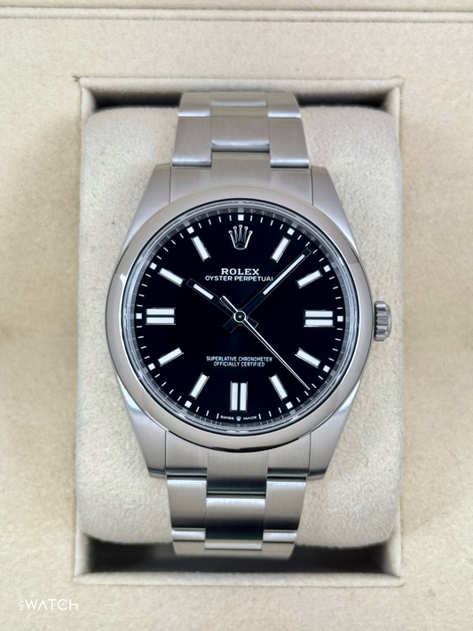 NEW 2025 Rolex Oyster Perpetual 41mm 124300 Black Dial - MyWatchLLC