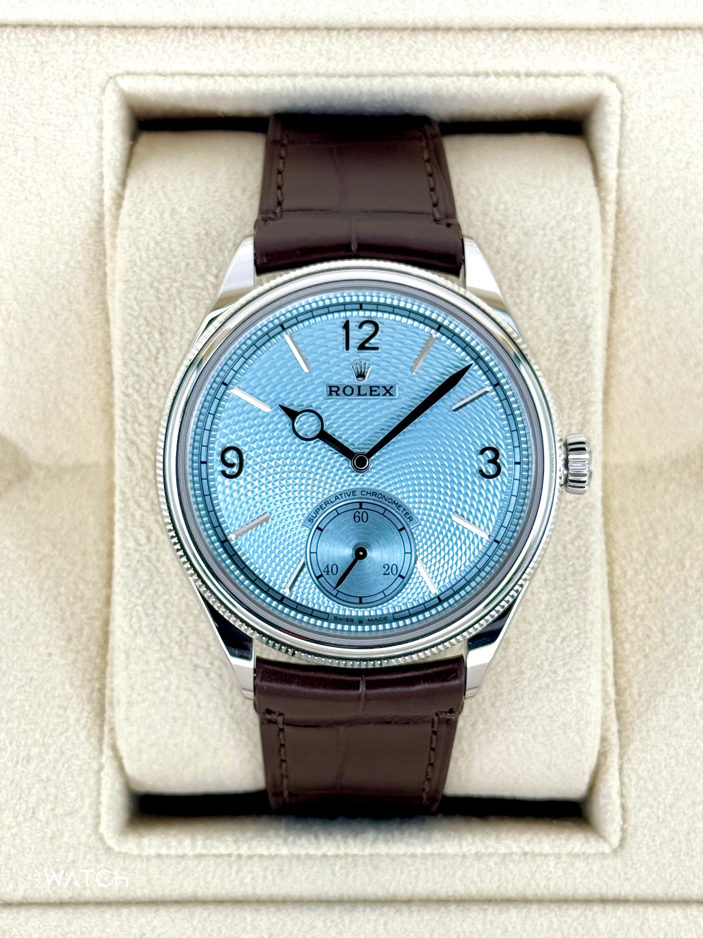 NEW 2025 Rolex 1908 39mm 52506 Platinum Ice Blue Dial - MyWatchLLC