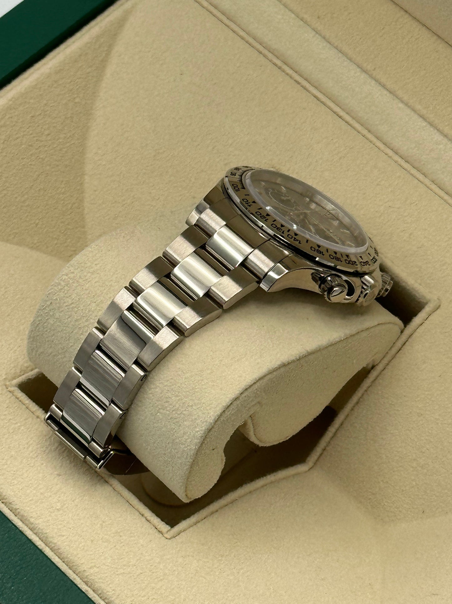 2022 Rolex Daytona 40mm 116509 White Gold Silver Dial Oyster - MyWatchLLC