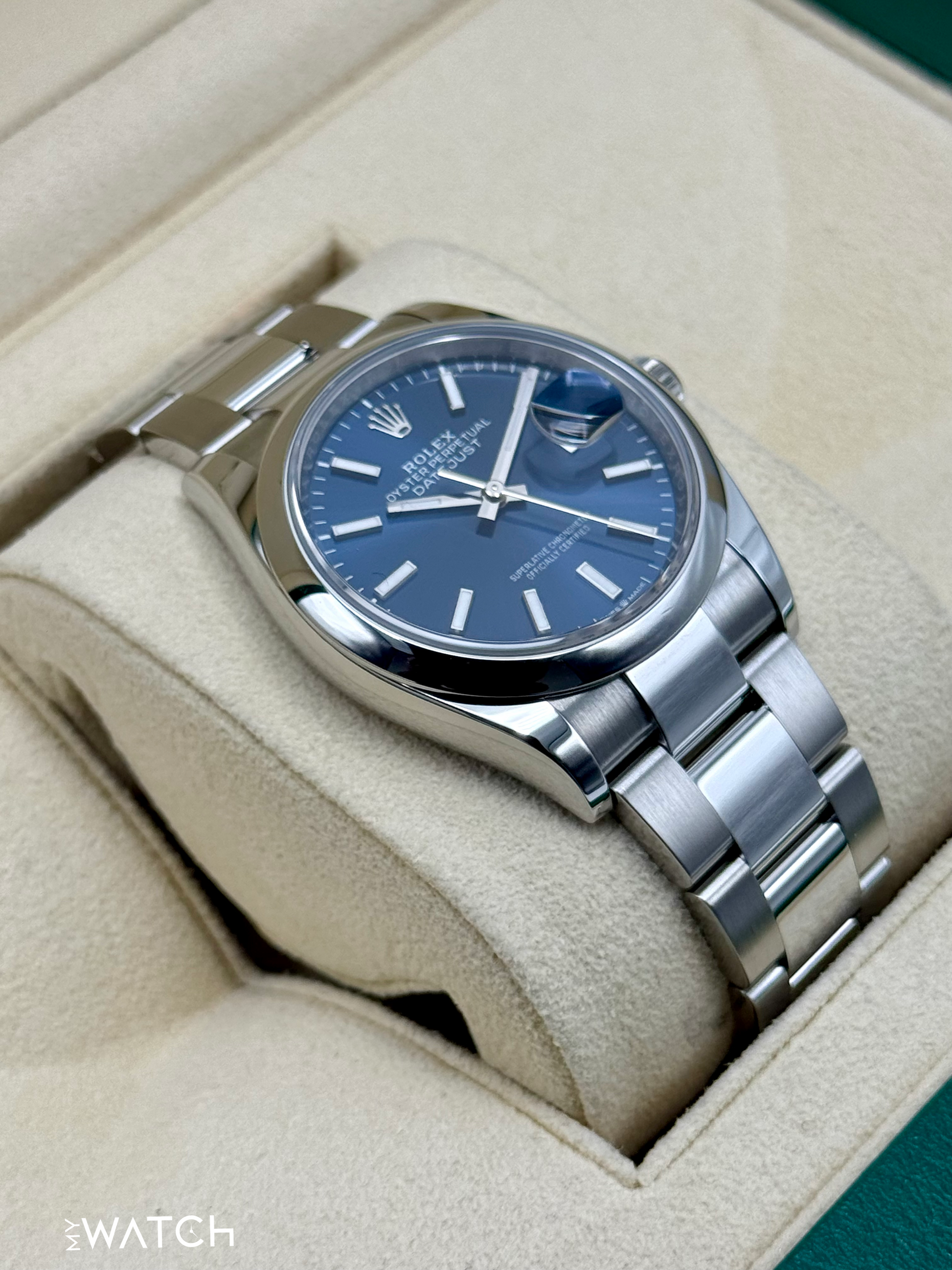 NEW 2025 Rolex Datejust 36mm 126200 Stainless Steel Oyster Blue Dial - MyWatchLLC