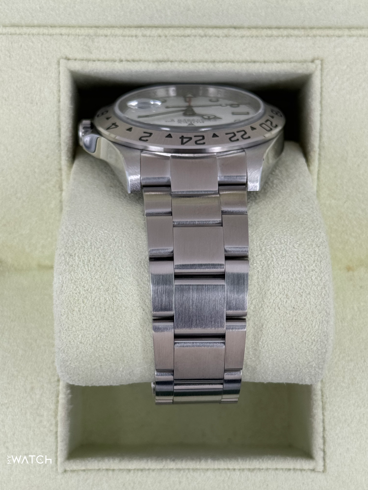 2008 Rolex Explorer II 40mm 16570 Stainless Steel Polar White Dial - MyWatchLLC